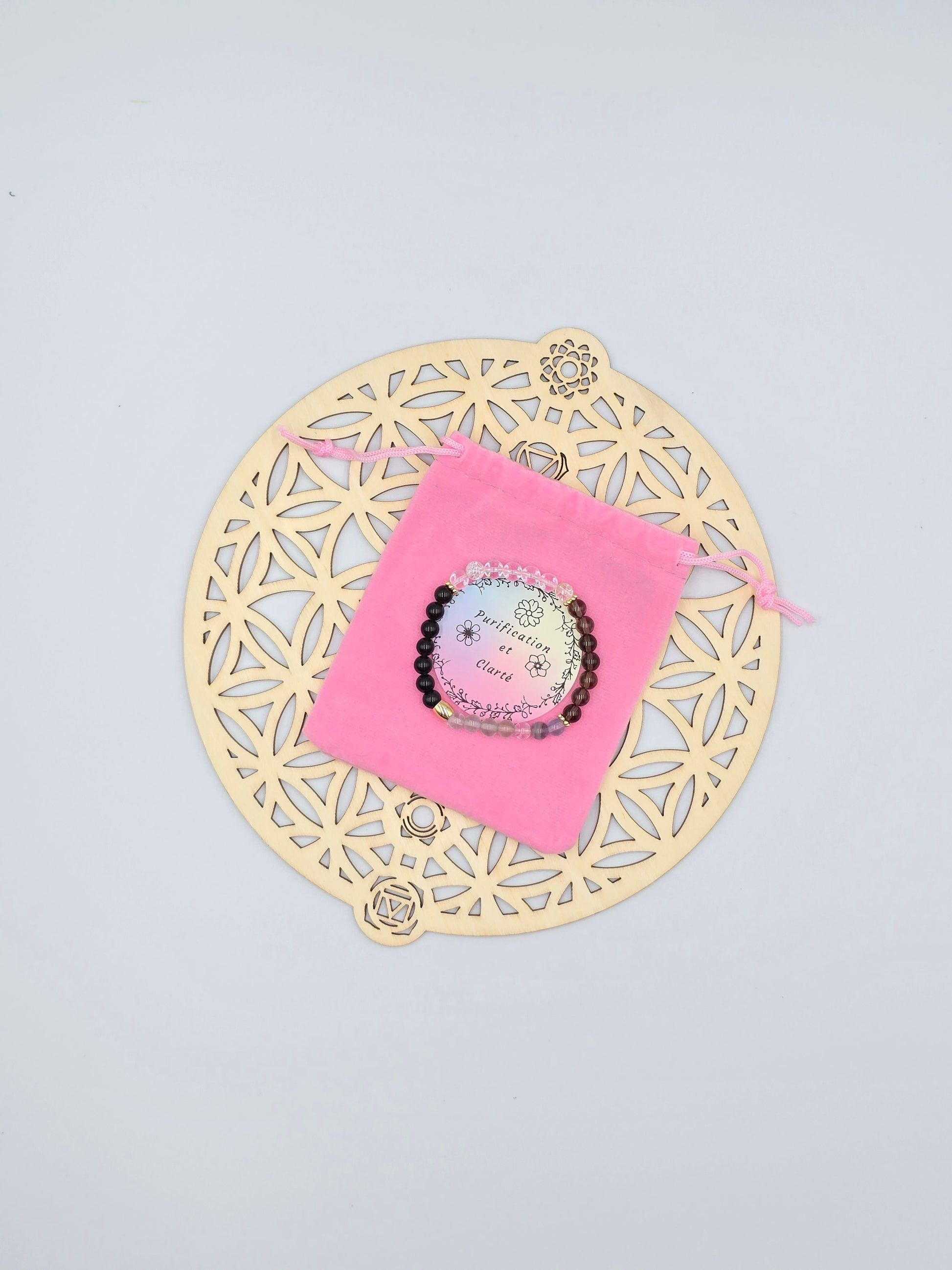 Rituel Complet Clarté et Purification - Pochon & Bracelet Lithothérapie