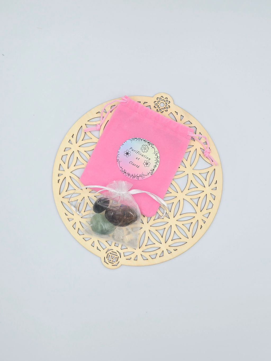 Rituel Complet Clarté et Purification - Pochon & Bracelet Lithothérapie