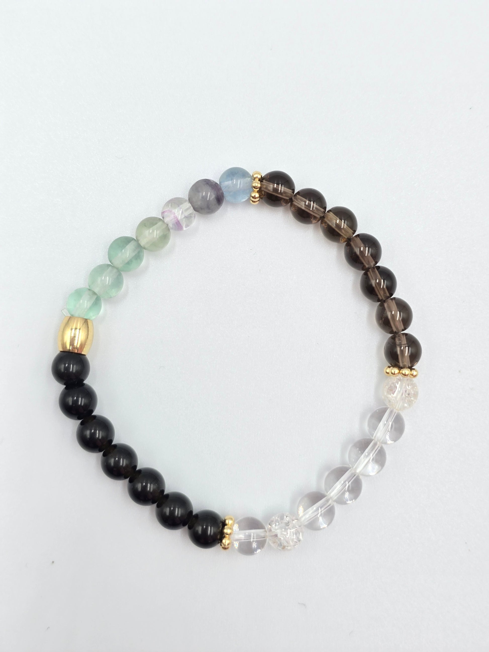 Bracelet Clarté et Purification - Cristal de Roche & Fluorite