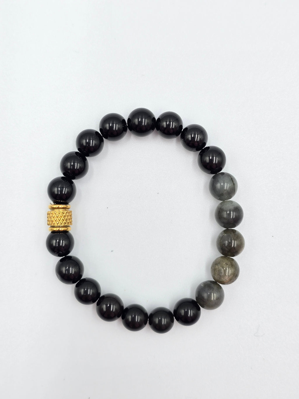 Bracelet Protection Énergétique - Œil Céleste & Tourmaline Noire - Lithothérapie