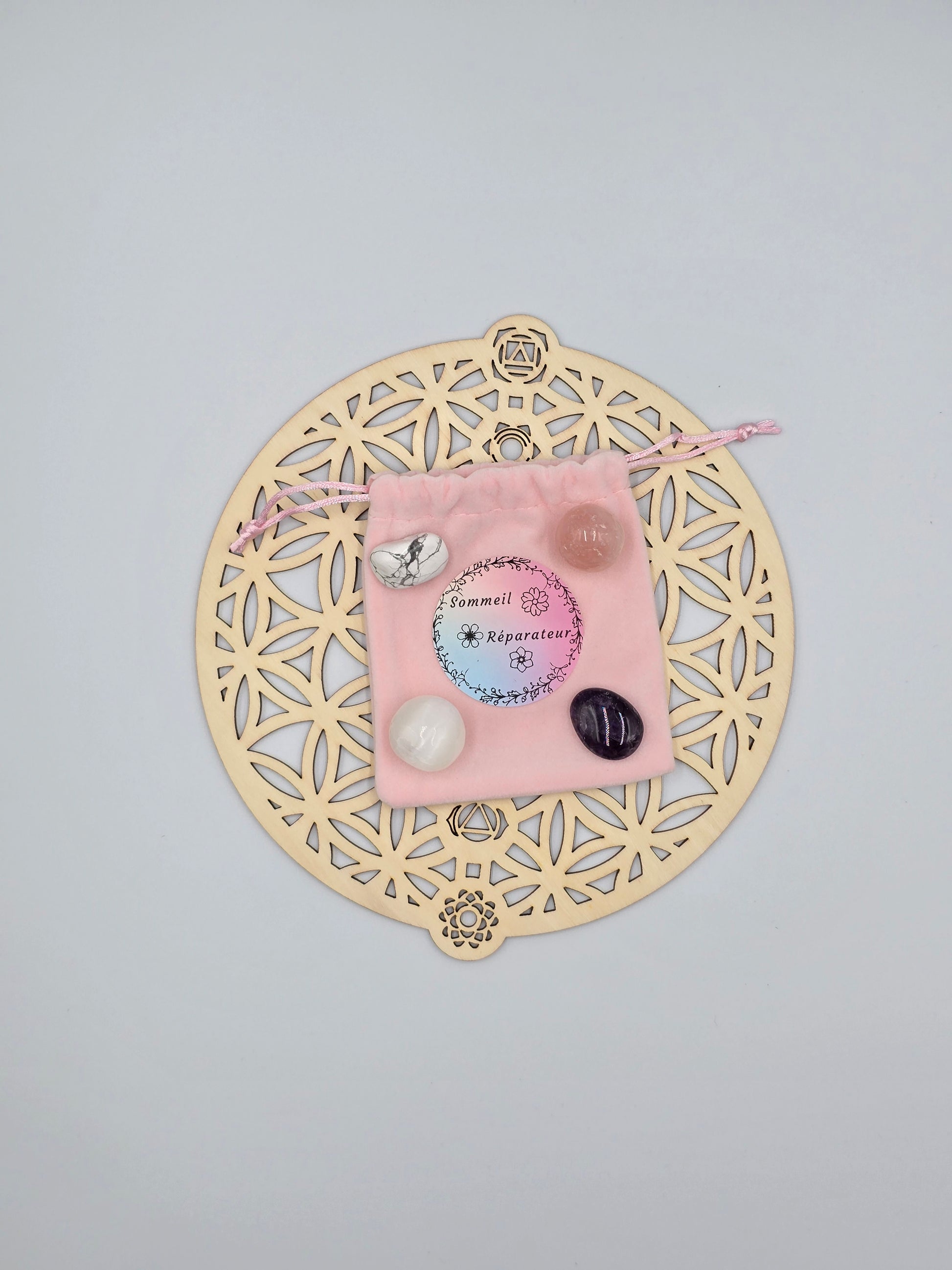 Pochon Sommeil Réparateur Lithothérapie 4 Pierres | Or et Ame Bijoux