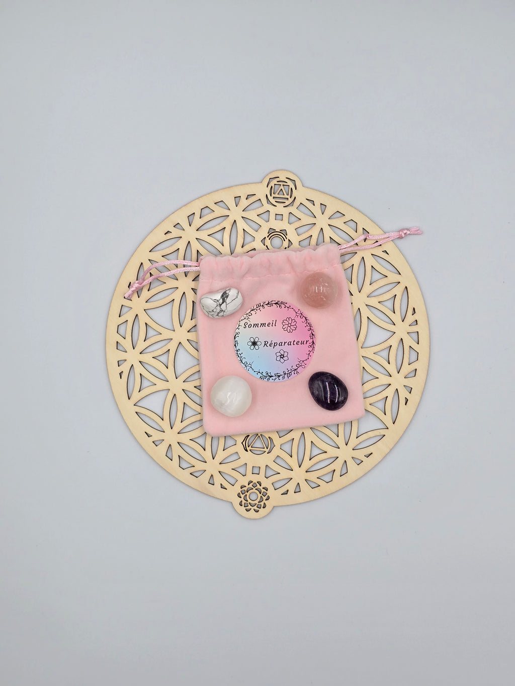 Rituel Complet Sommeil Réparateur - Pochon & Bracelet Lithothérapie