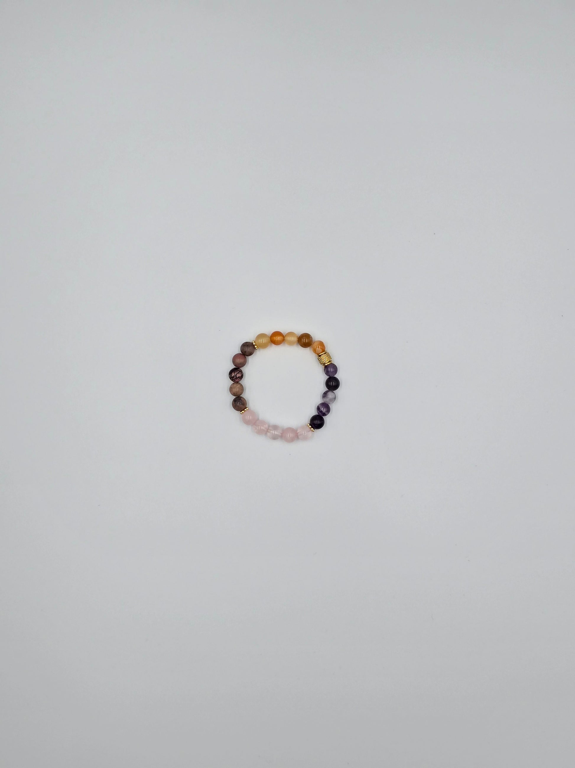 Bracelet Amour & Douceur - Quartz Rose & Rhodonite - Lithothérapie