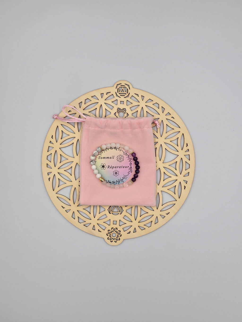 Rituel Complet Sommeil Réparateur - Pochon & Bracelet Lithothérapie