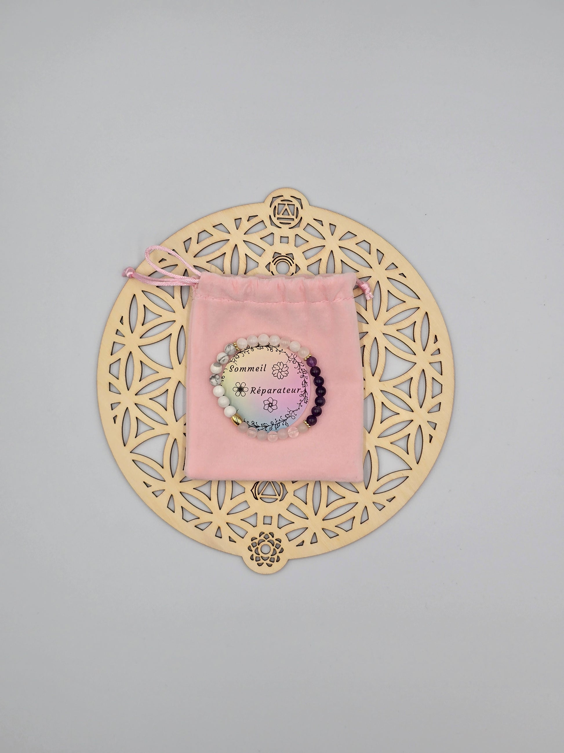 Rituel Complet Sommeil Réparateur - Pochon & Bracelet Lithothérapie