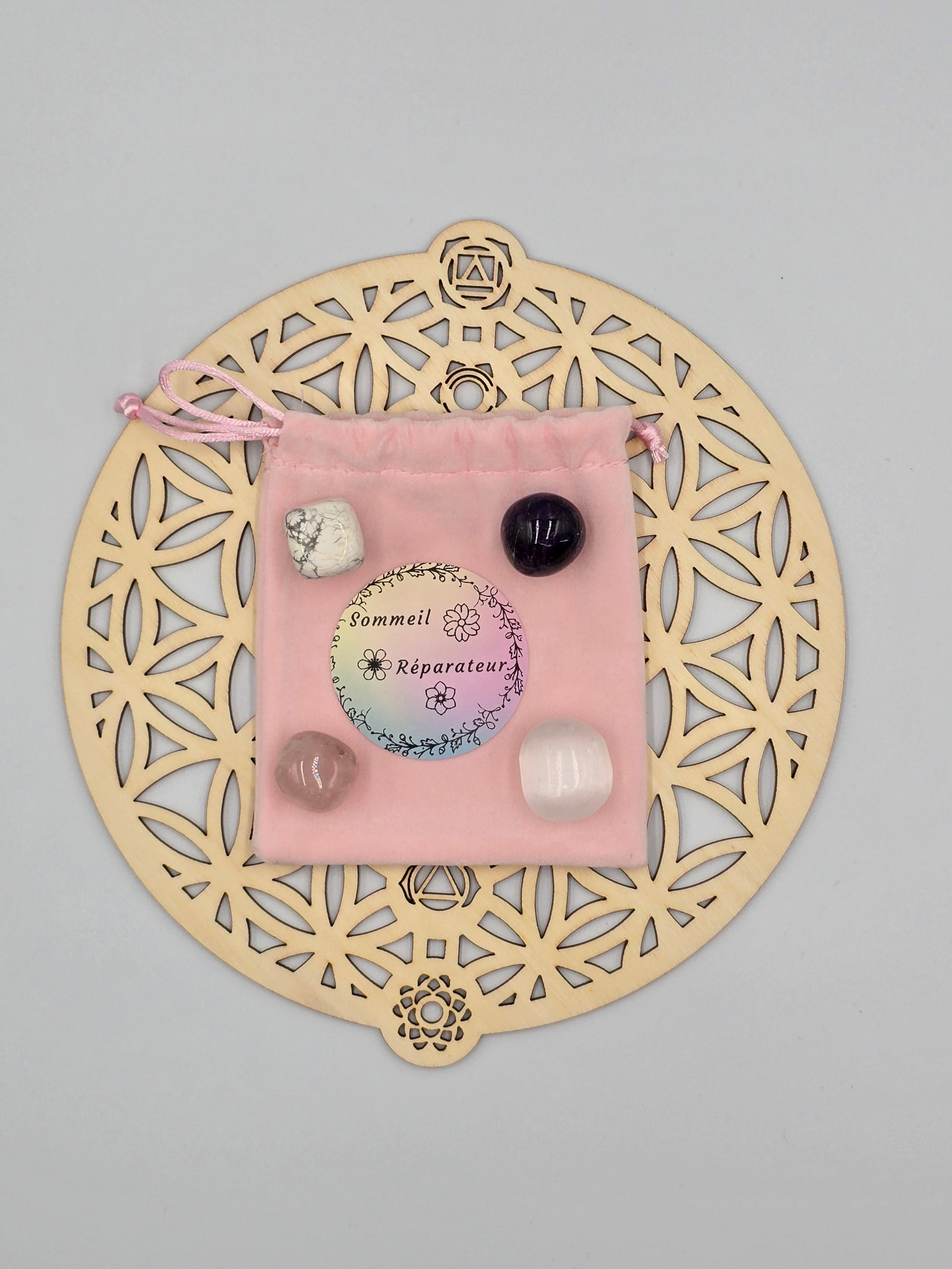 Pochon Sommeil Réparateur Lithothérapie 4 Pierres | Or et Ame Bijoux