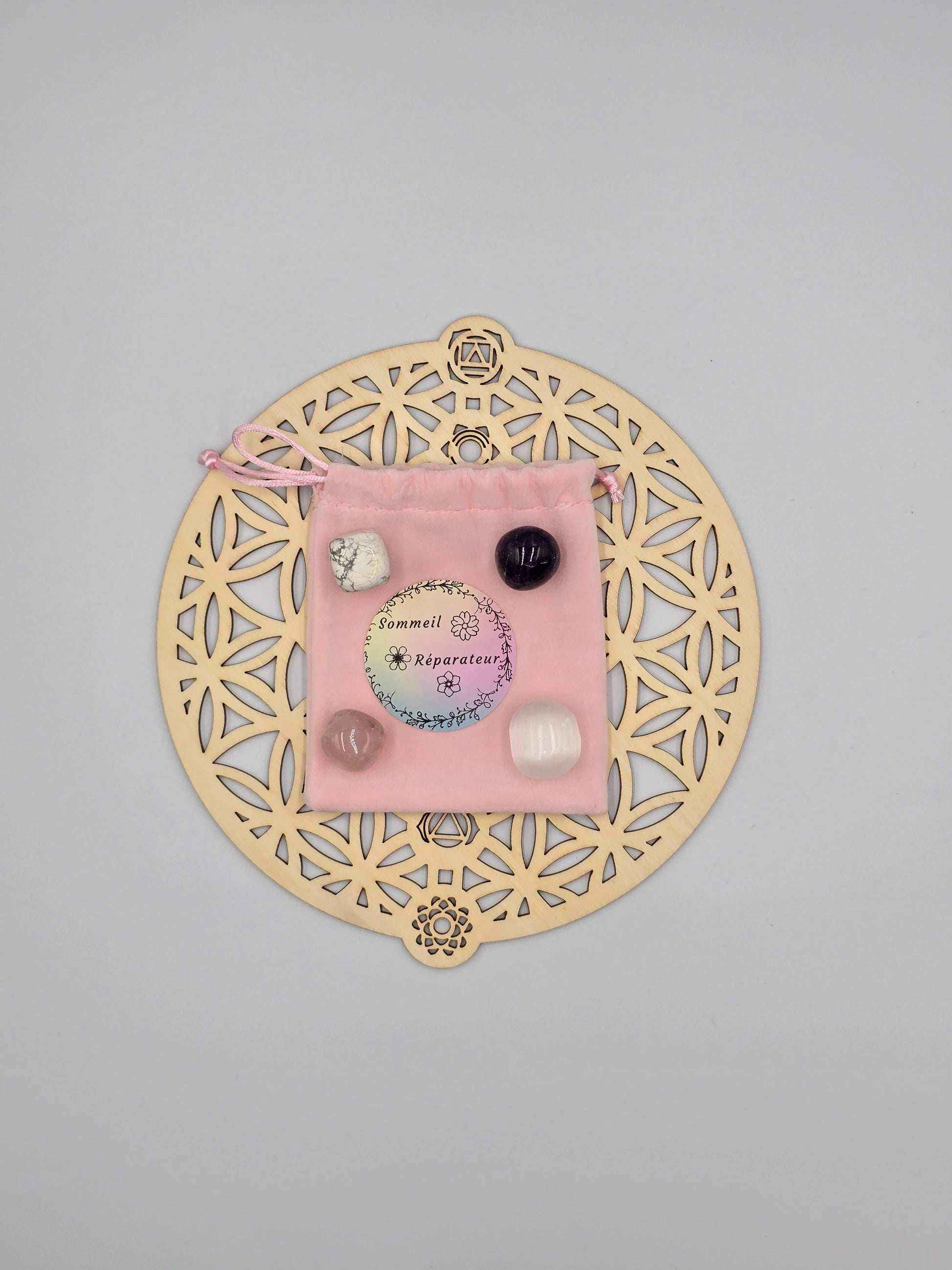 Rituel Complet Sommeil Réparateur - Pochon & Bracelet Lithothérapie