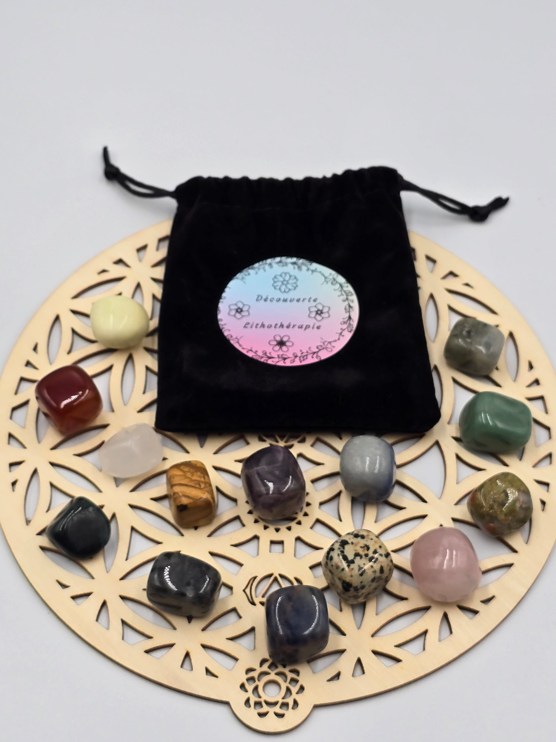 Pochon Découverte de la Lithothérapie - 14 Pierres Naturelles