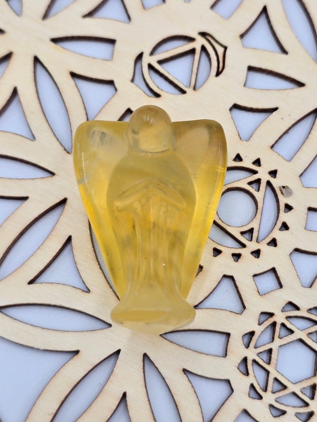 Ange en Pierre Naturelle - Fluorite ou Labradorite - Qualité Extra 40-50 mm