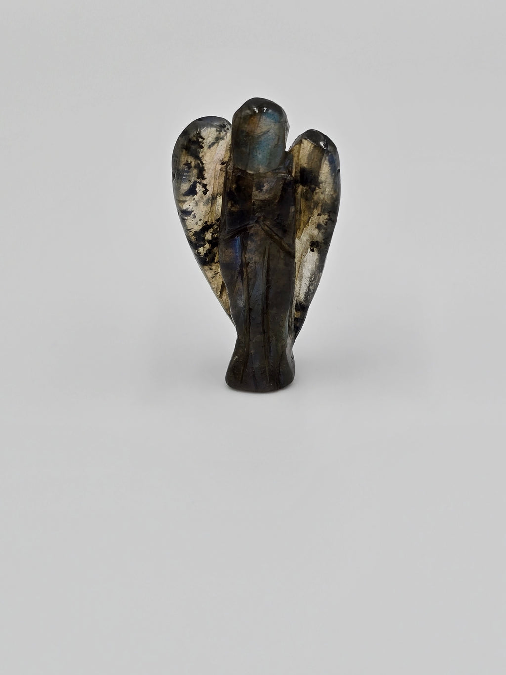 Ange en Pierre Naturelle - Fluorite ou Labradorite - Qualité Extra 40-50 mm