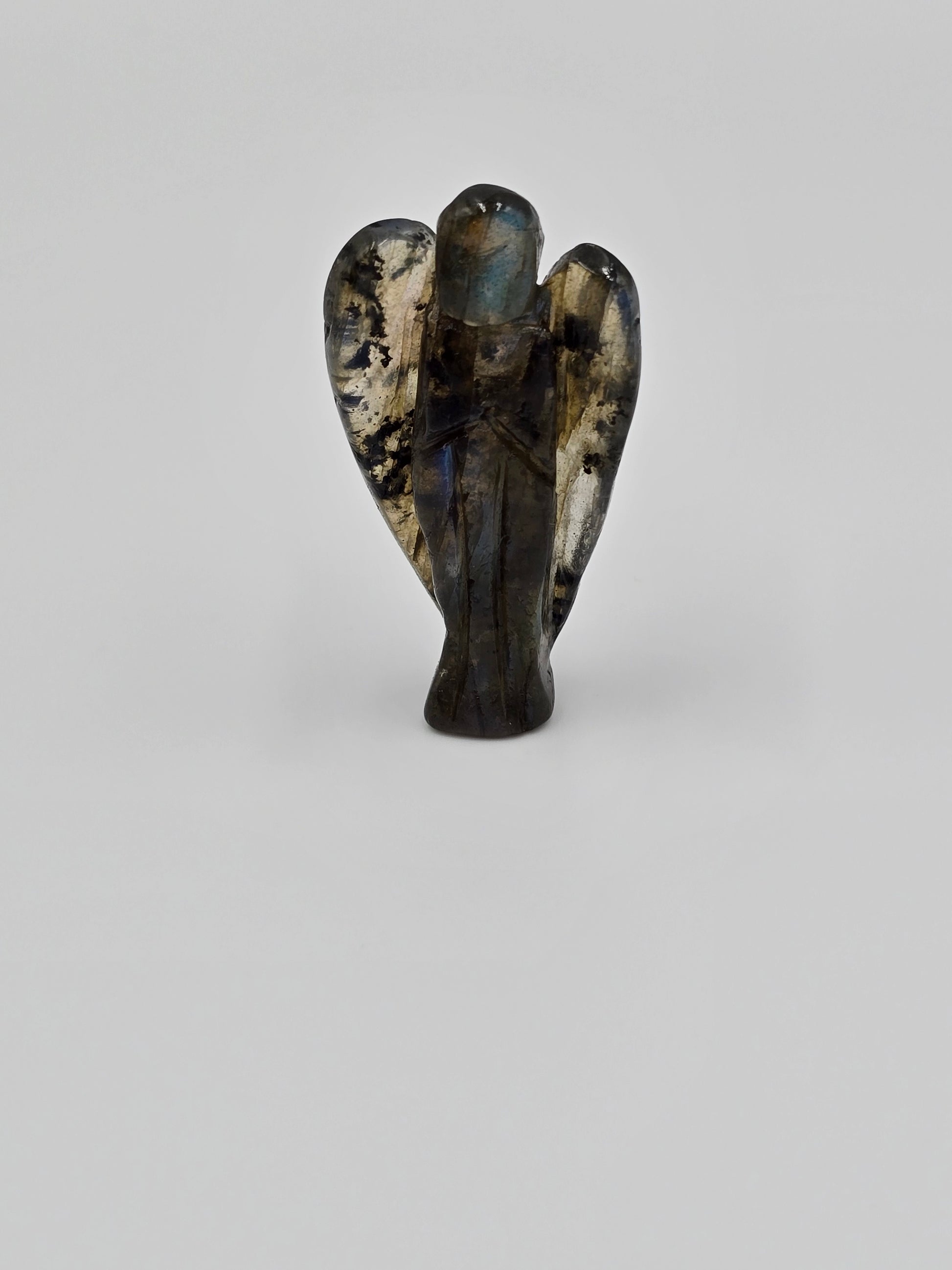 Ange en Pierre Naturelle - Fluorite ou Labradorite - Qualité Extra 40-50 mm