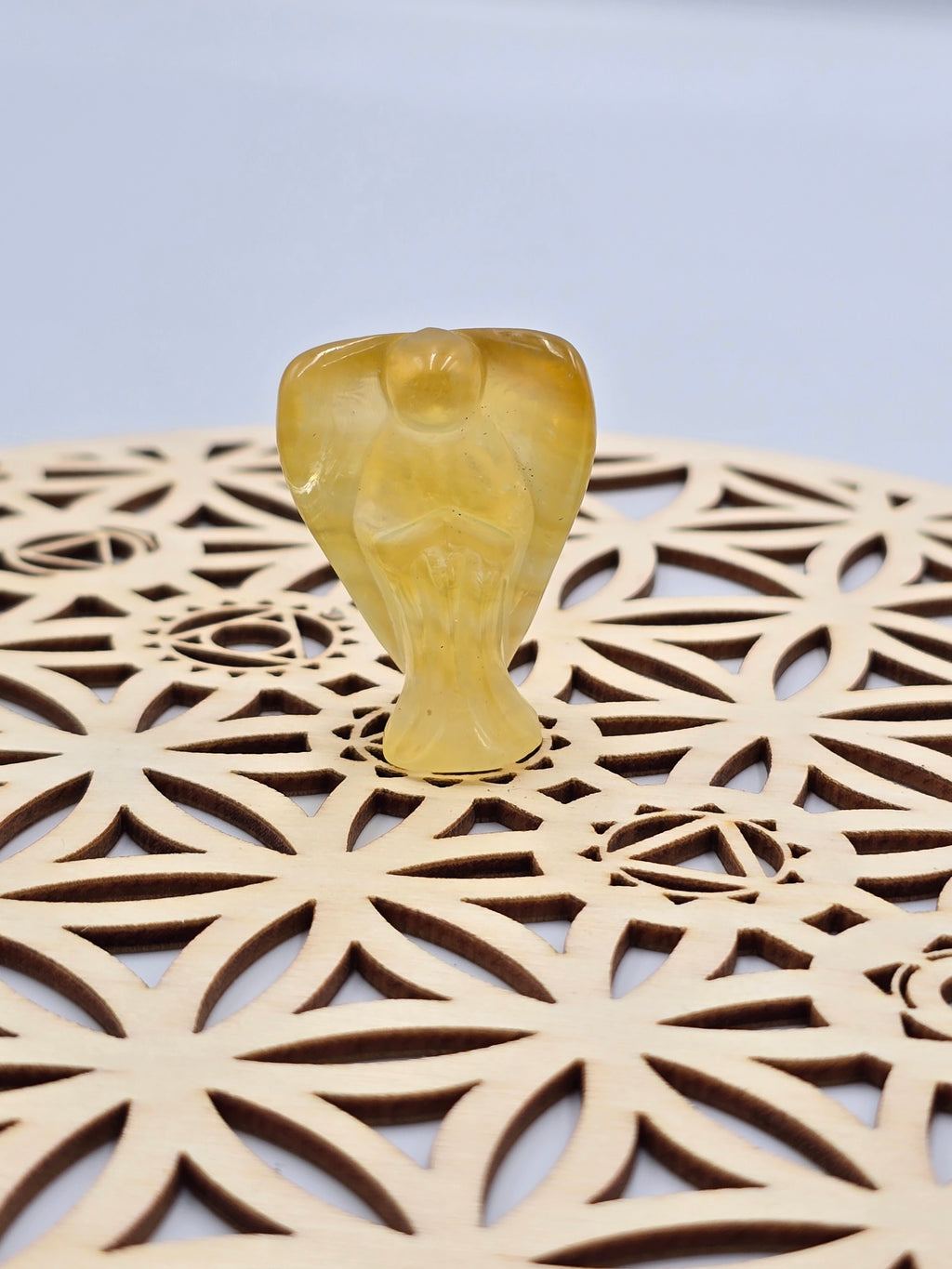 Ange en Pierre Naturelle - Fluorite ou Labradorite - Qualité Extra 40-50 mm