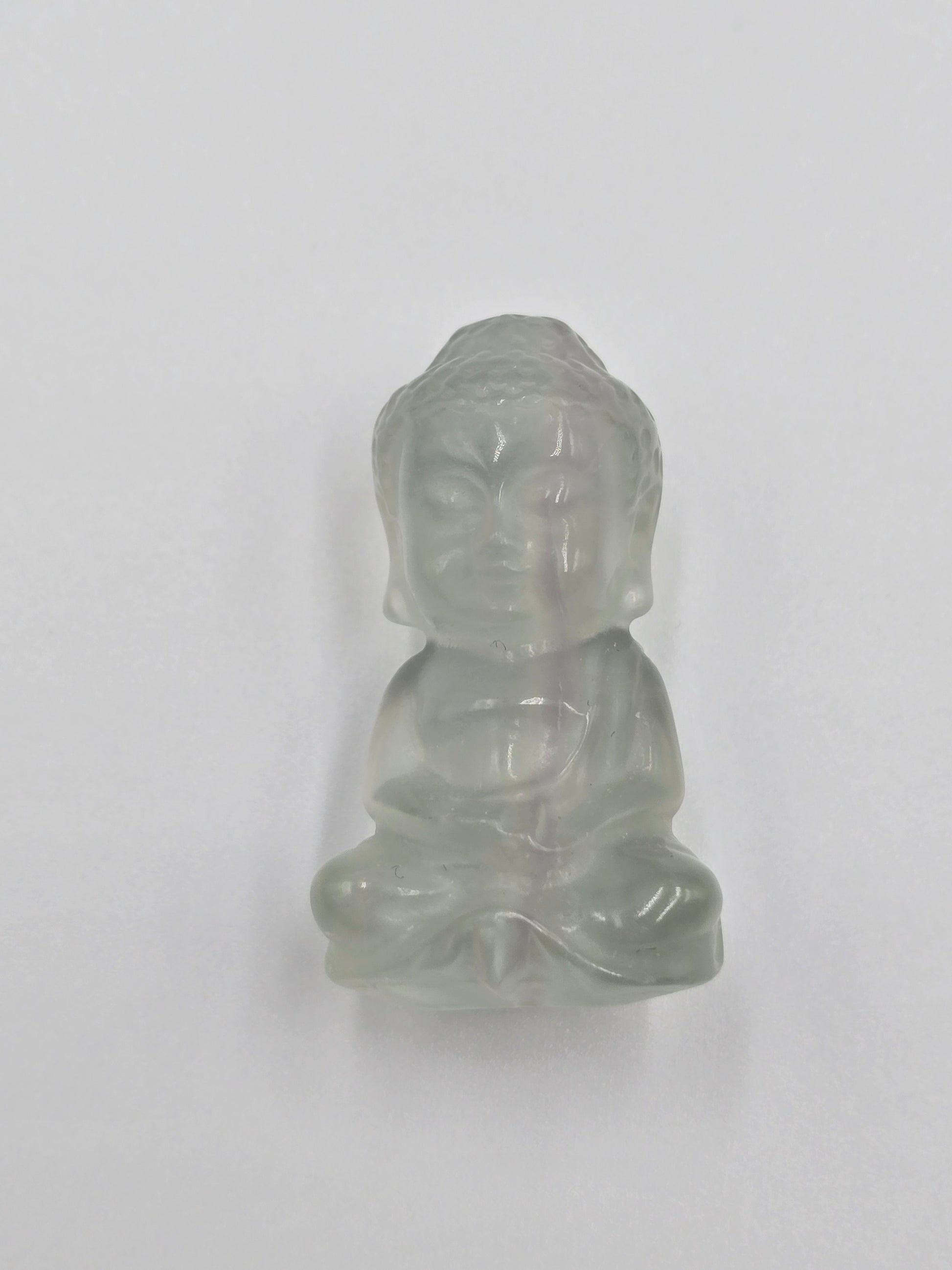 Bouddha Indien en Fluorite Multicolore - Qualité Extra 40 mm