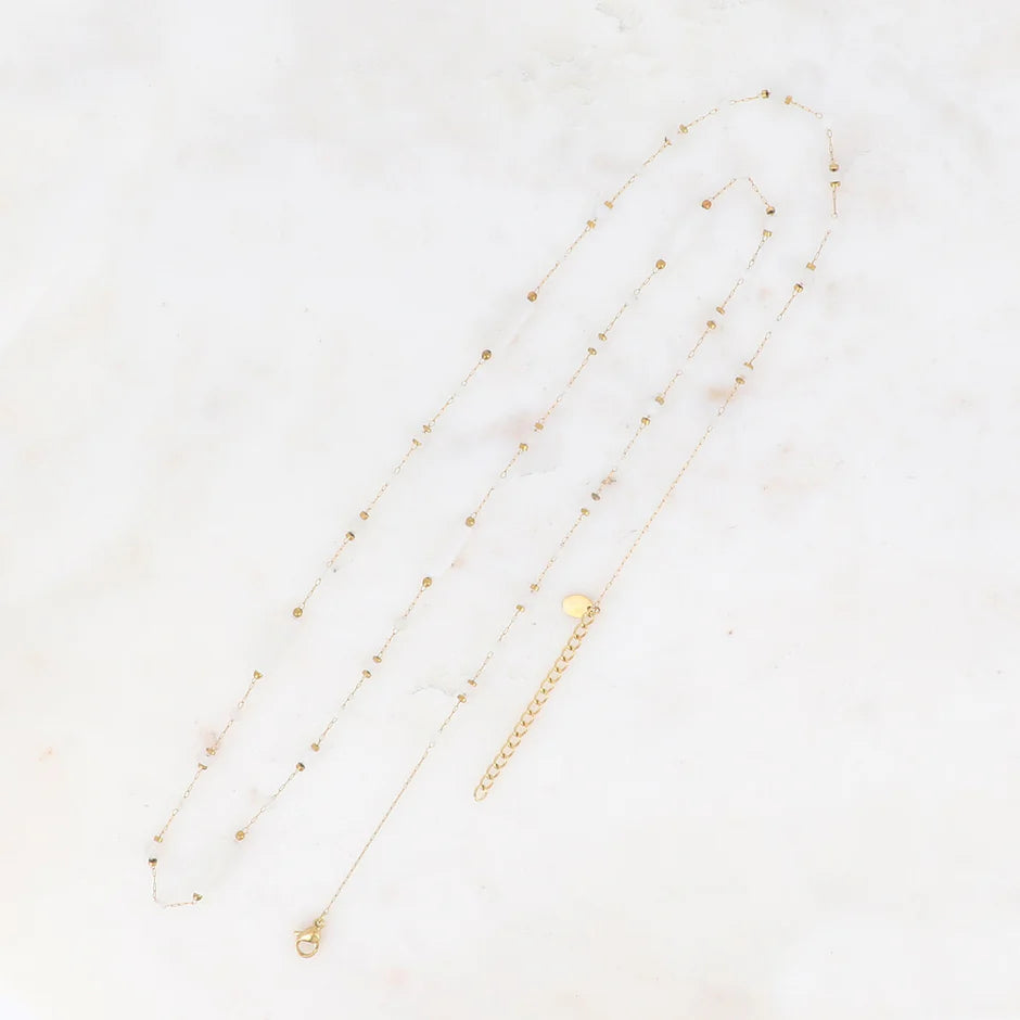 Sautoir LÉNIS Pierres Naturelles Acier Inoxydable Doré | Or et Âme Bijoux