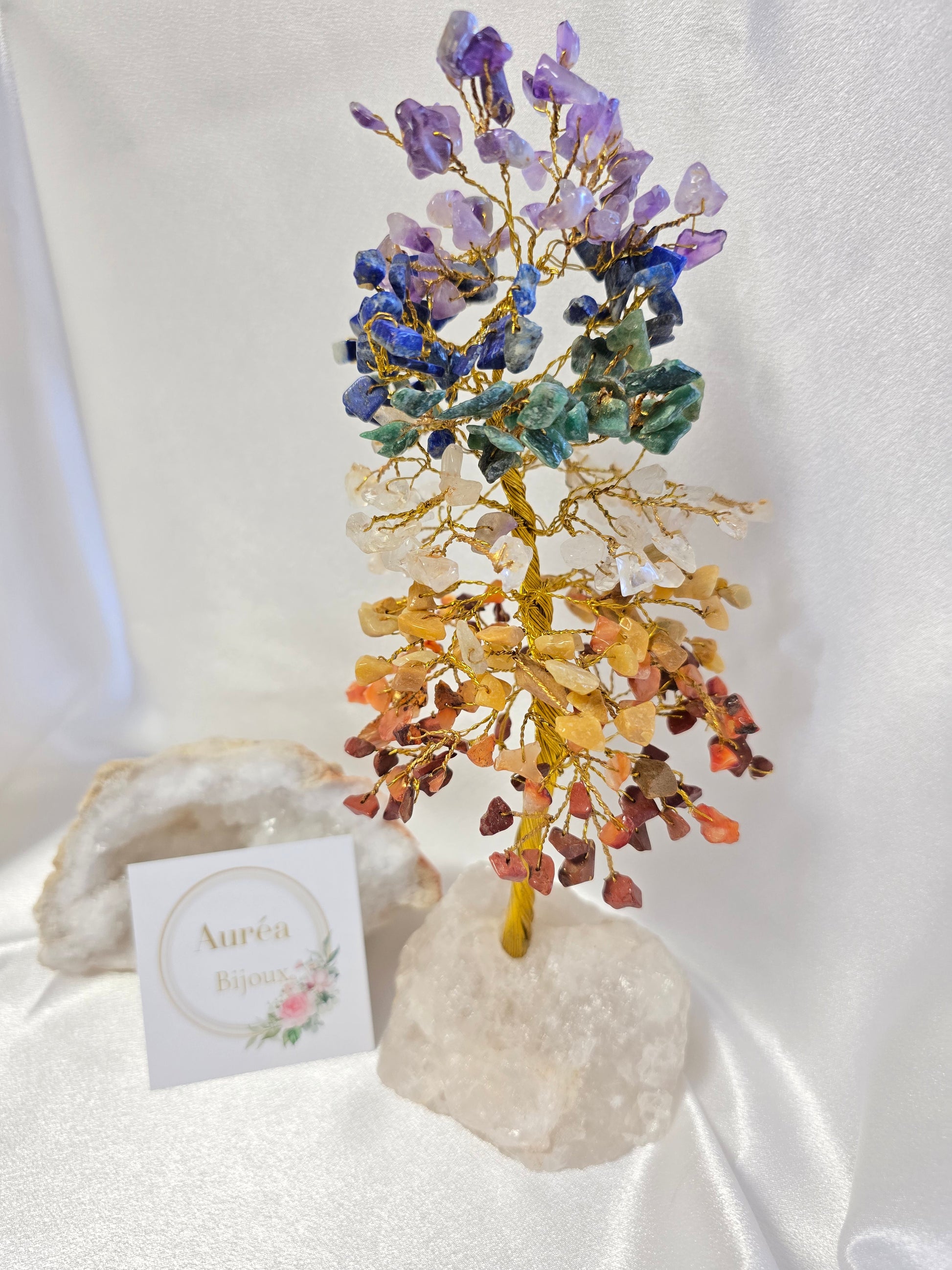 Arbre de vie 7 chakras en pierres naturelles