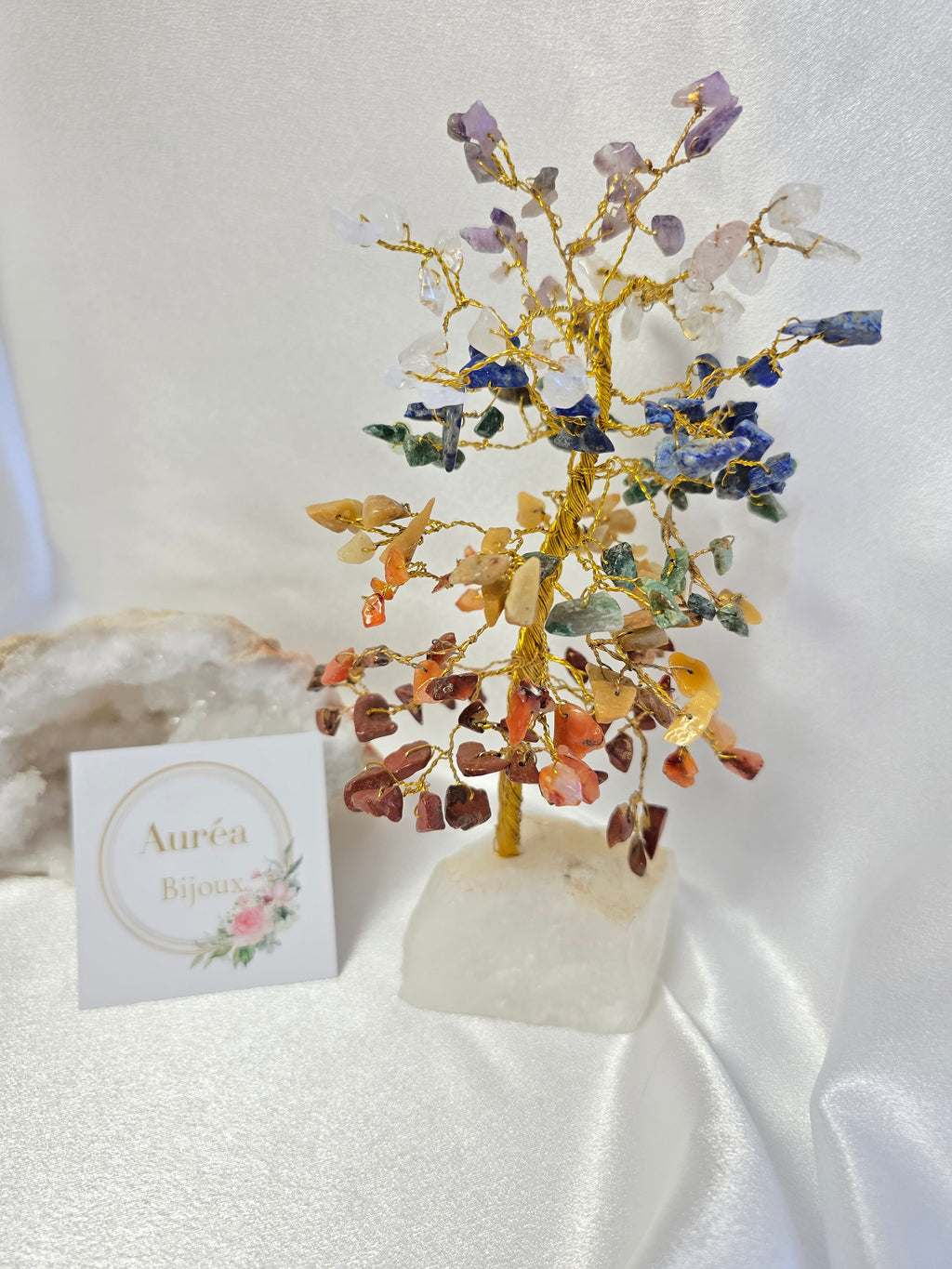 Arbre de vie 7 chakras en pierres naturelles