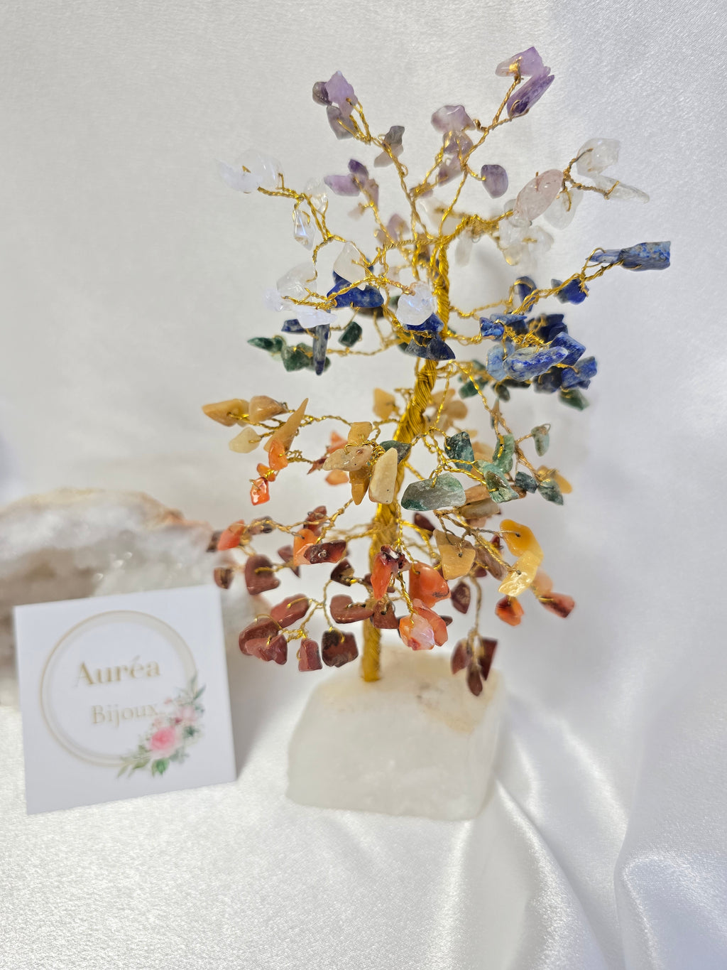 Arbre de vie 7 chakras en pierres naturelles