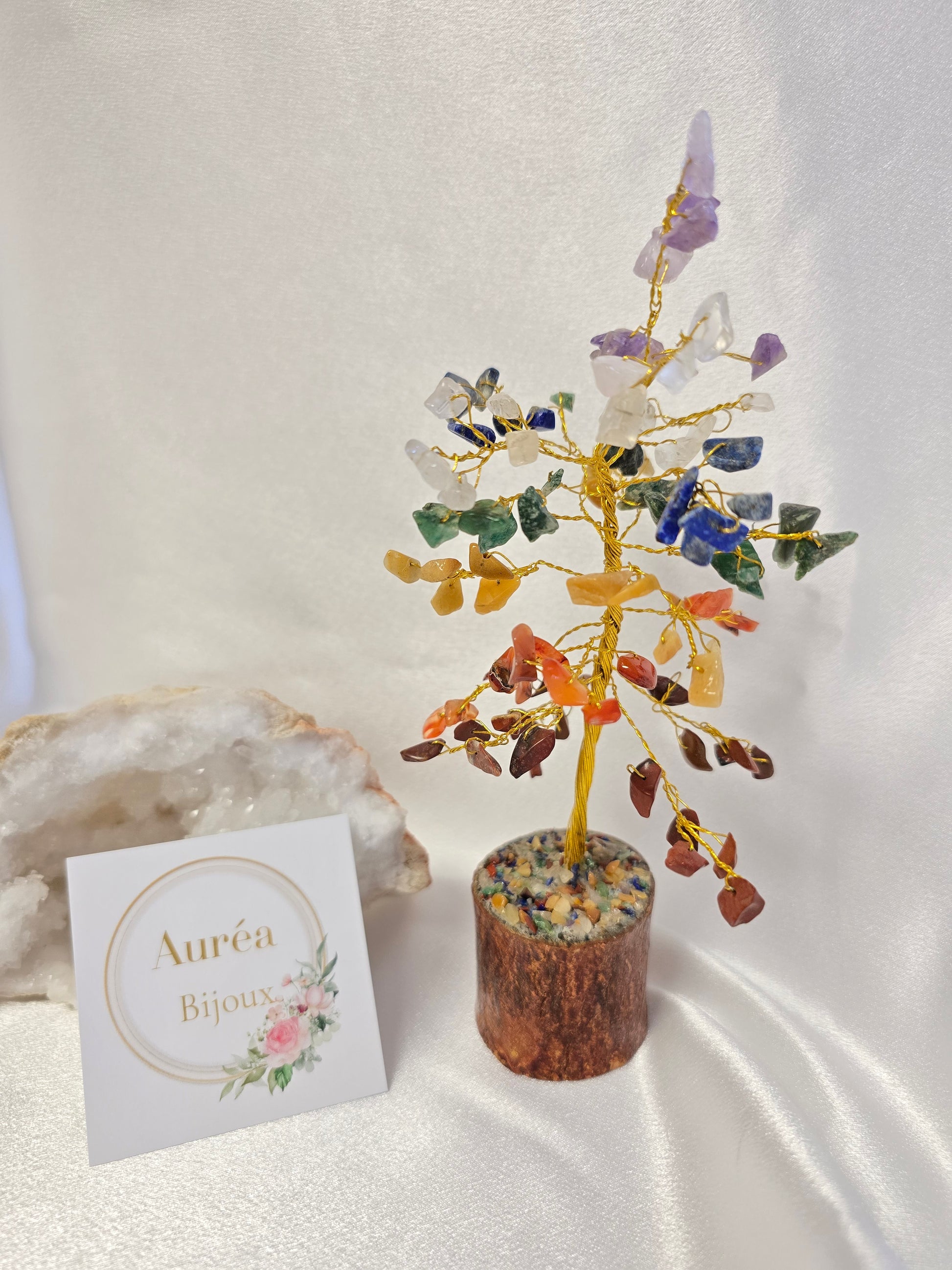 Arbre de vie 7 chakras en pierres naturelles