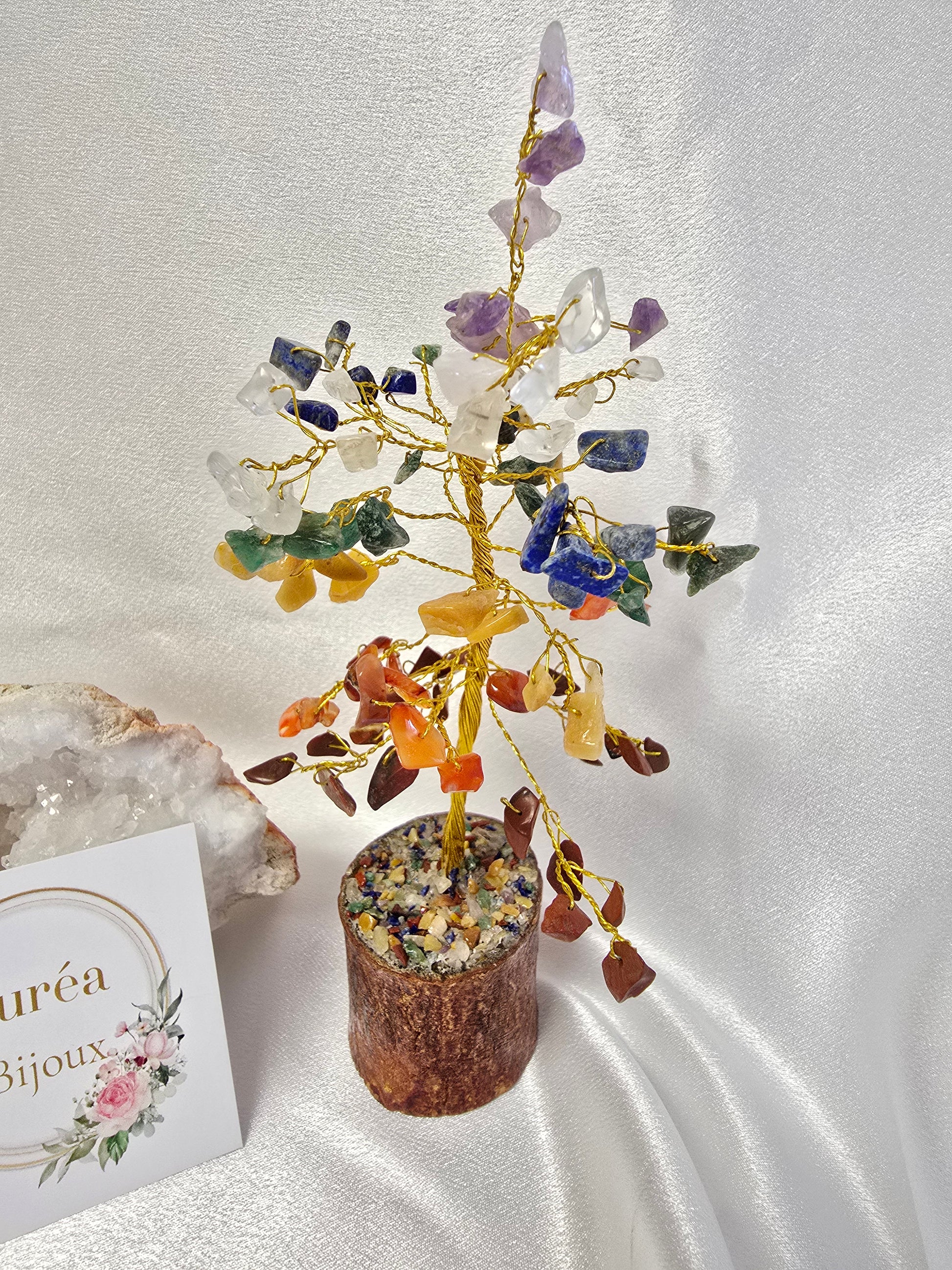 Arbre de vie 7 chakras en pierres naturelles