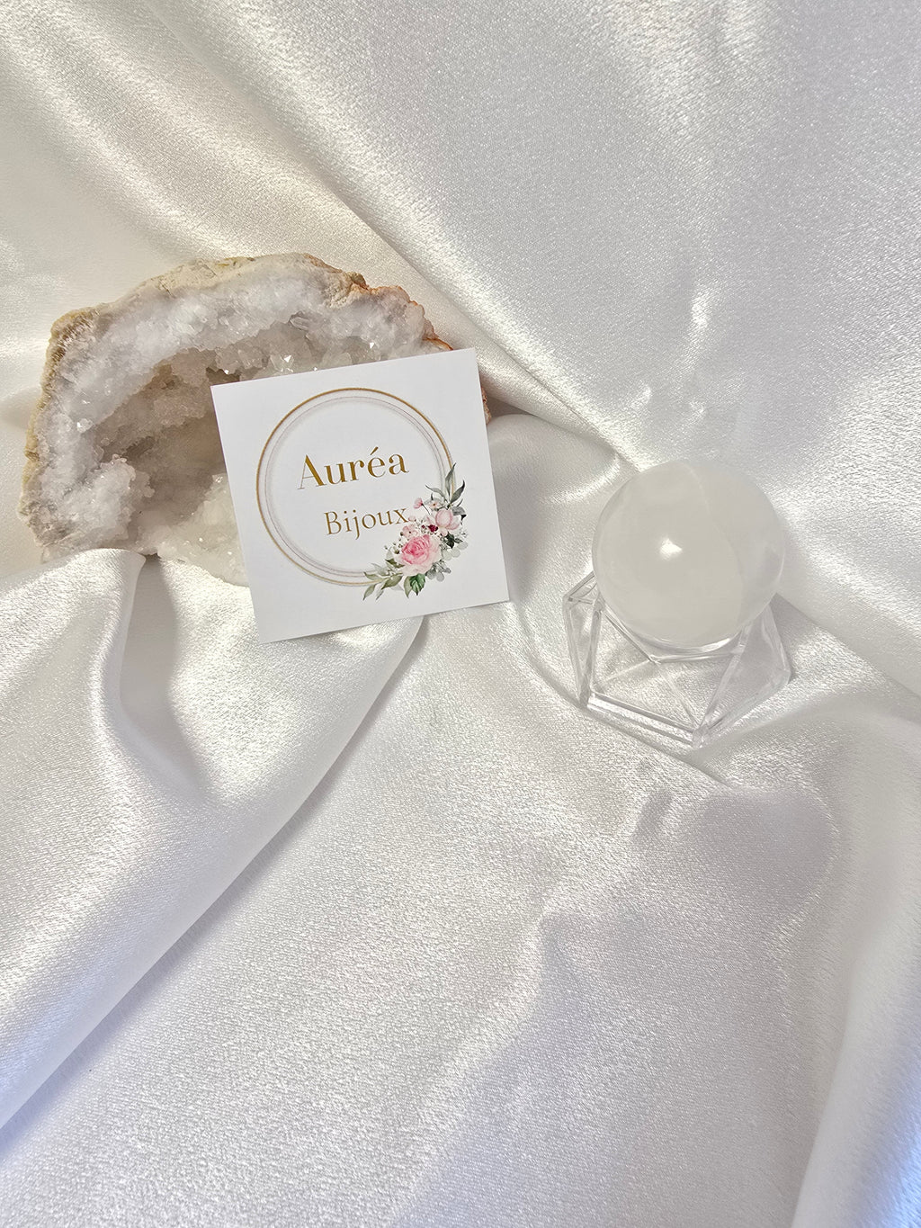 Shère de Sélénite ou d'Obsidienne oeil céleste