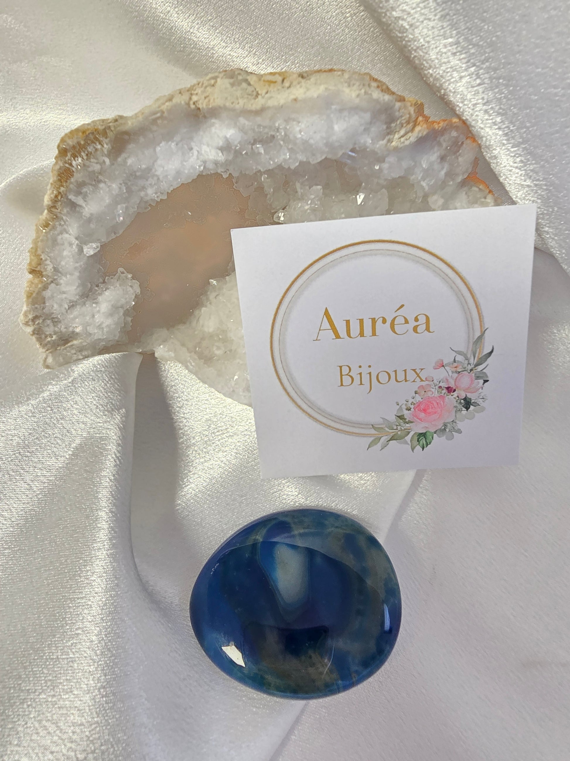 Shère de Sélénite ou d'Obsidienne oeil céleste