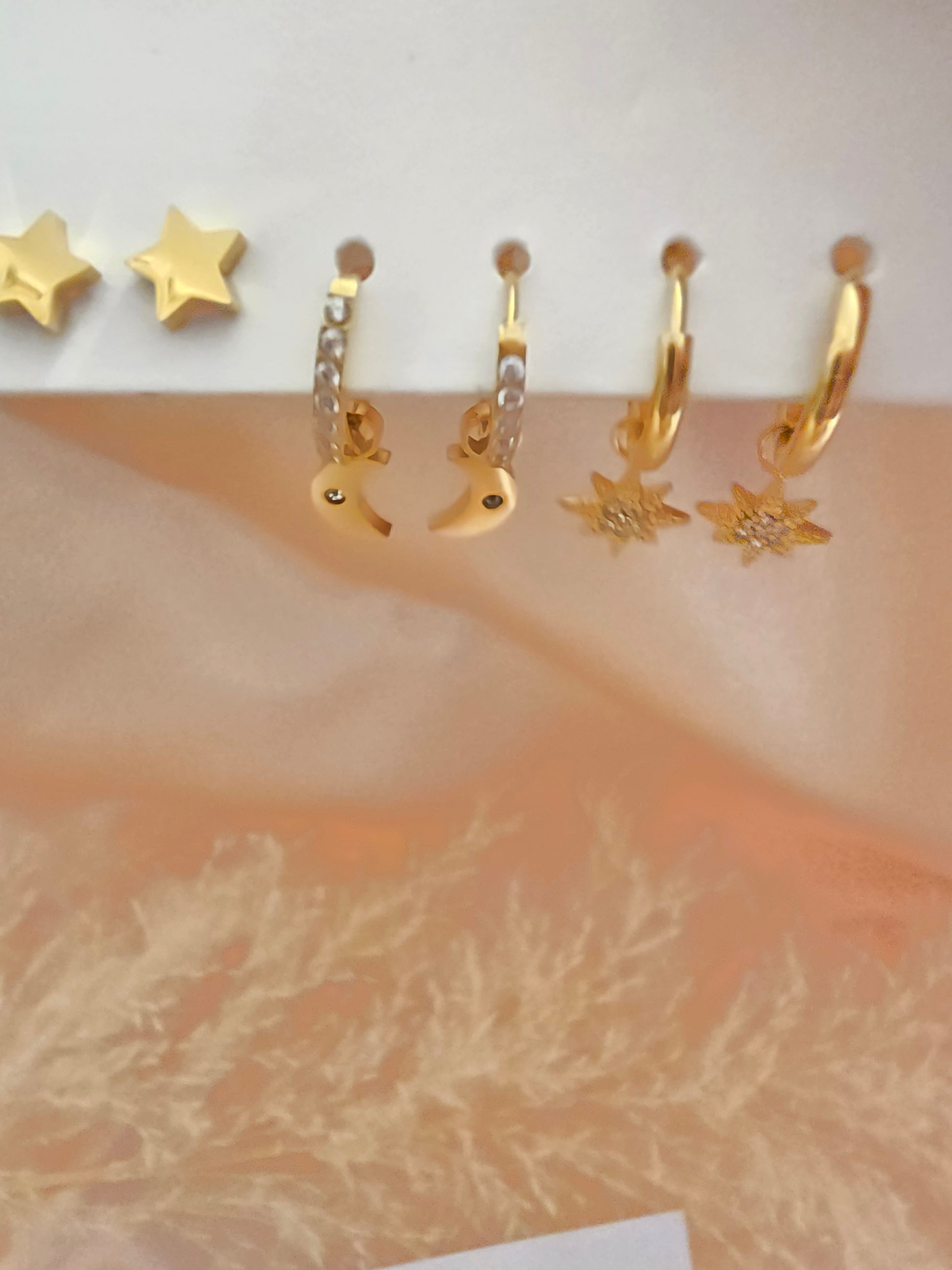 Lot de 3 paires de boucles d'oreilles ANISSA