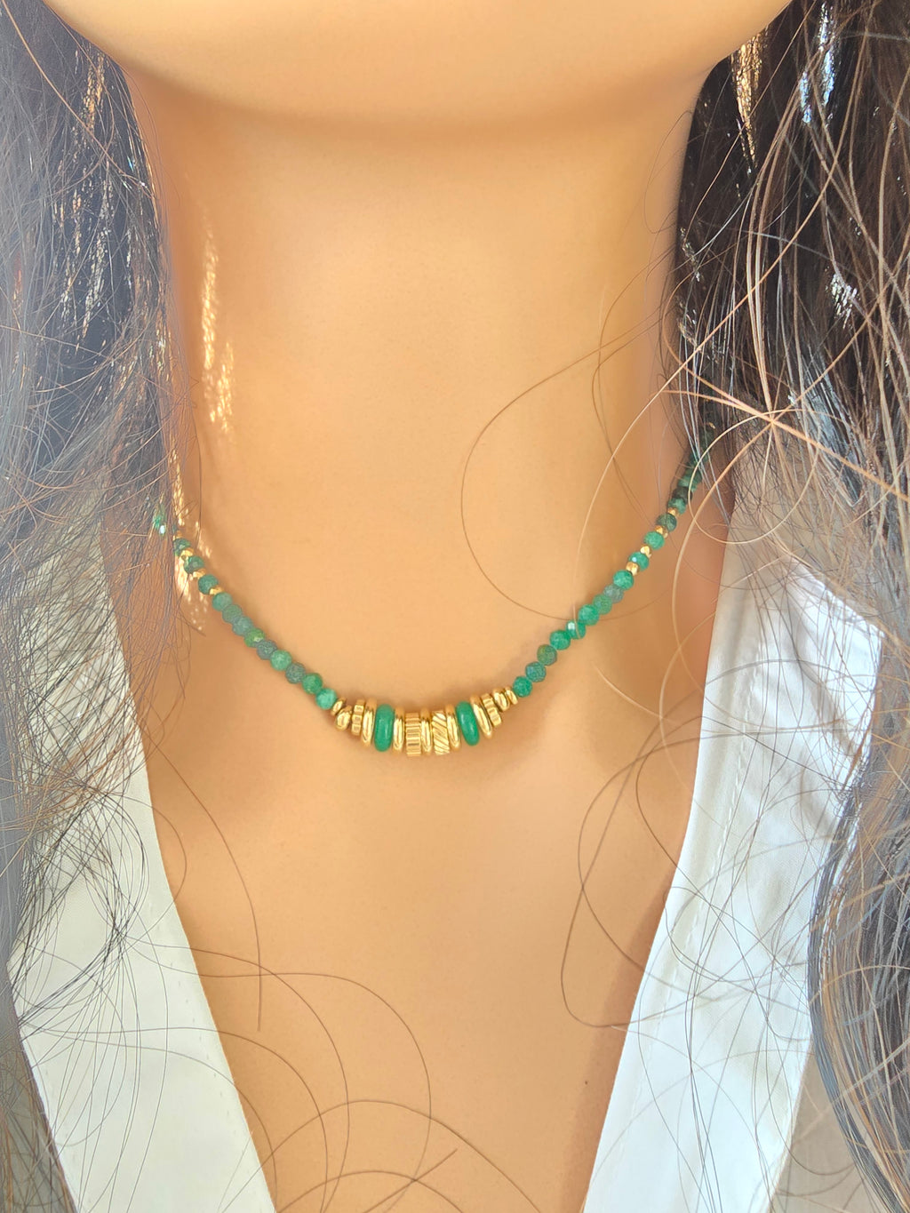 Collier Madisson - Pierres Naturelles & Acier Inoxydable | Lithothérapie Or et Ame Bijoux