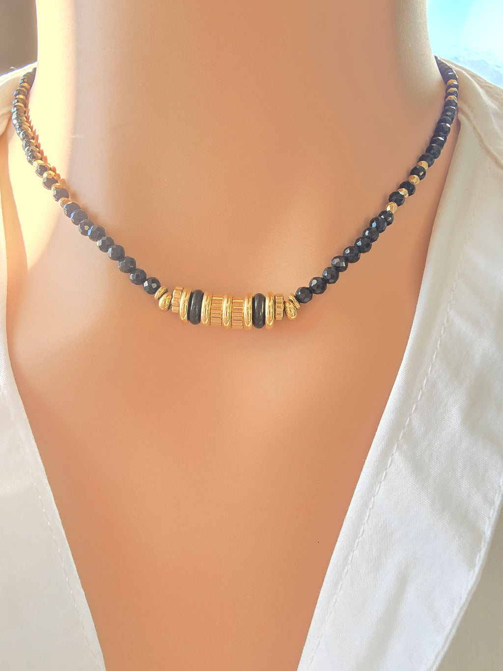 Collier Madisson - Pierres Naturelles & Acier Inoxydable | Lithothérapie Or et Ame Bijoux