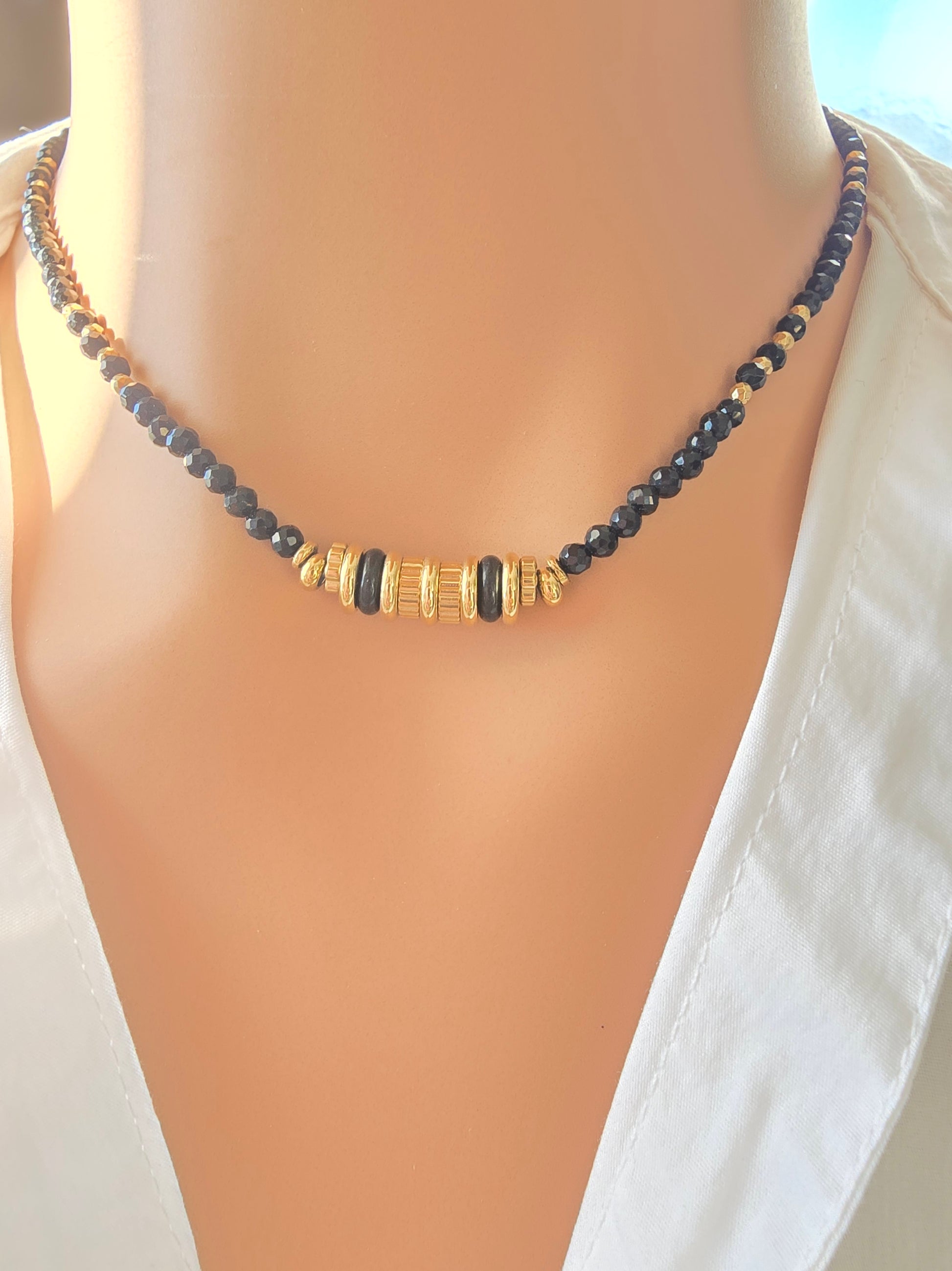 Collier Madisson - Pierres Naturelles & Acier Inoxydable | Lithothérapie Or et Ame Bijoux