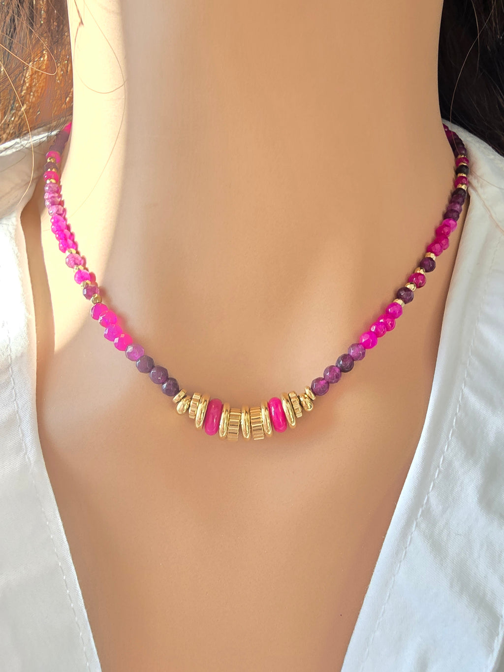 Collier Madisson - Pierres Naturelles & Acier Inoxydable | Lithothérapie Or et Ame Bijoux