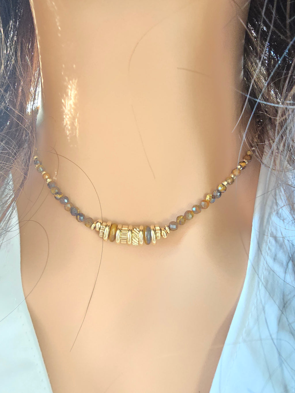 Collier Madisson - Pierres Naturelles & Acier Inoxydable | Lithothérapie Or et Ame Bijoux