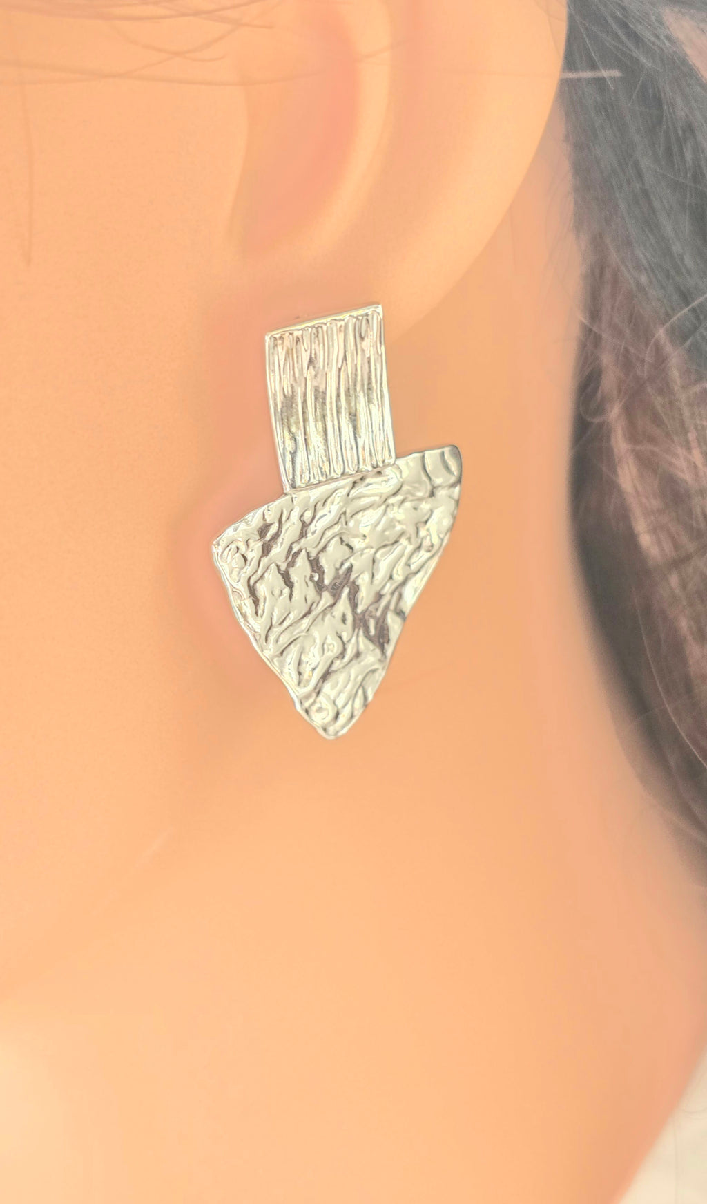 Boucles d'oreilles Jessi - Puces Géométriques Graphiques Acier Inoxydable Or et Ame Bijoux