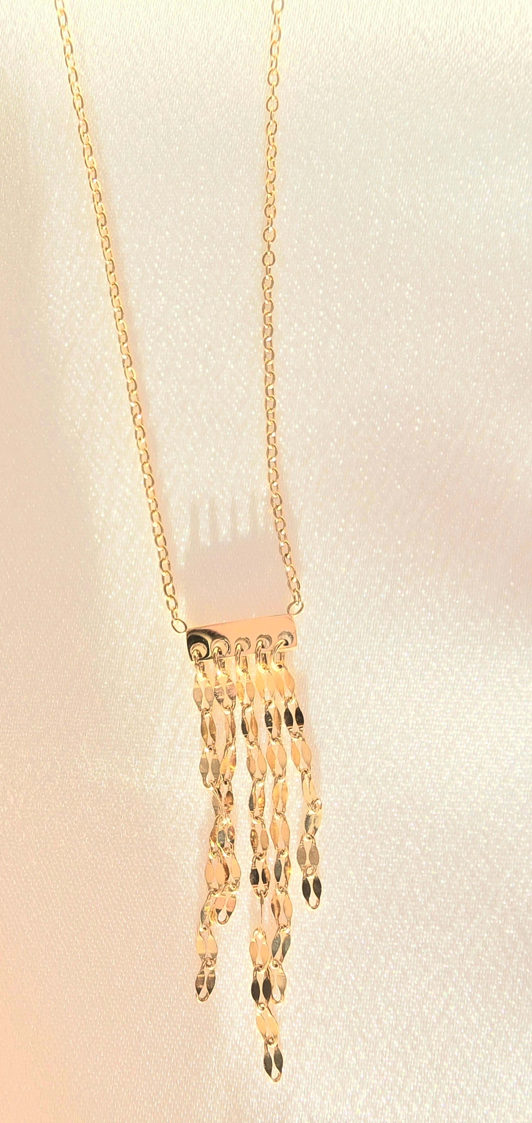 Collier Louane  - Pendentif 5 Chaînettes Acier Inoxydable | Élégant Or et Ame Bijoux