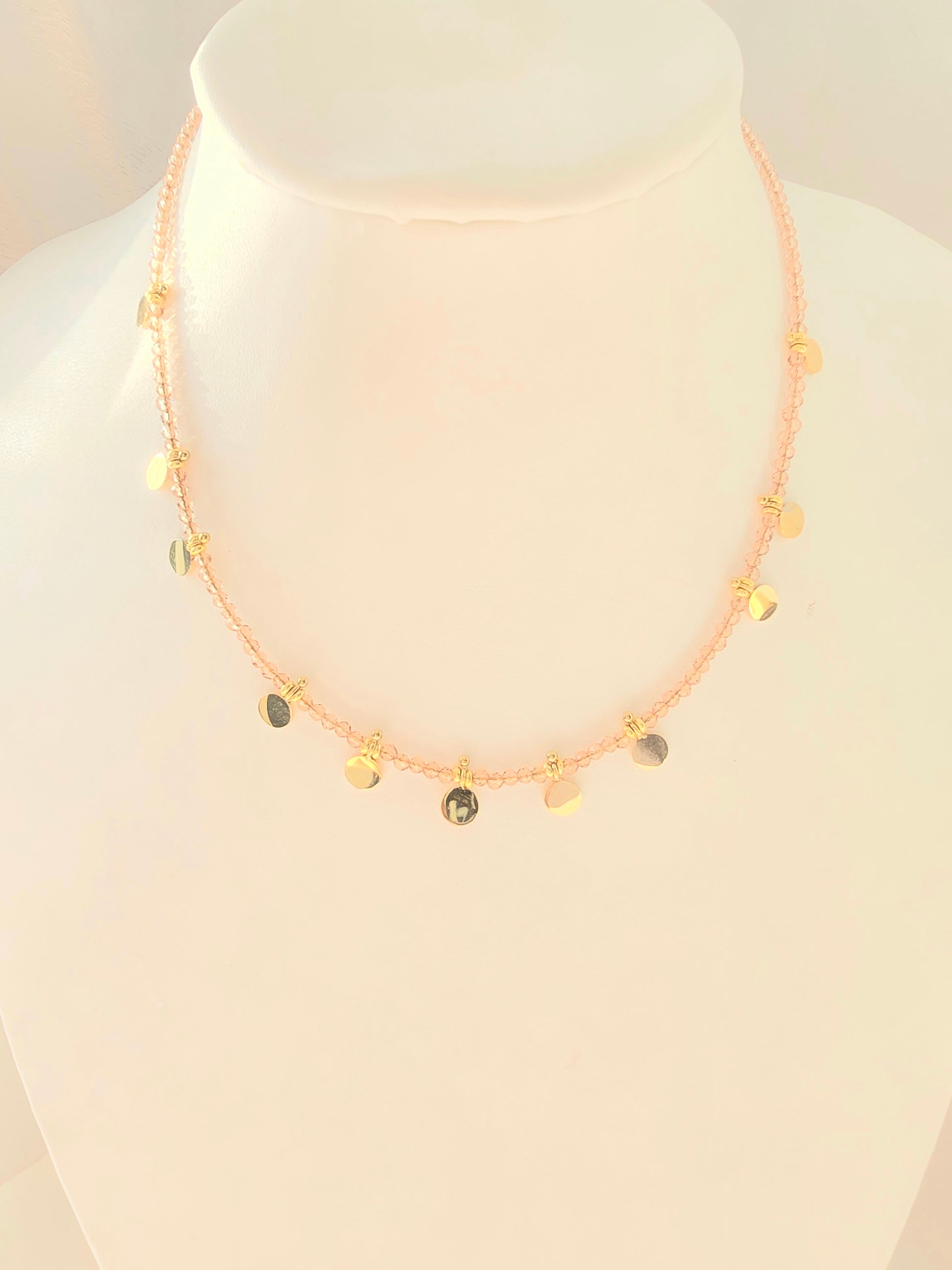 Collier EMILIE - Choker Pâtes de Verre Colorées & Pampilles Acier Inoxydable Or et Ame Bijoux