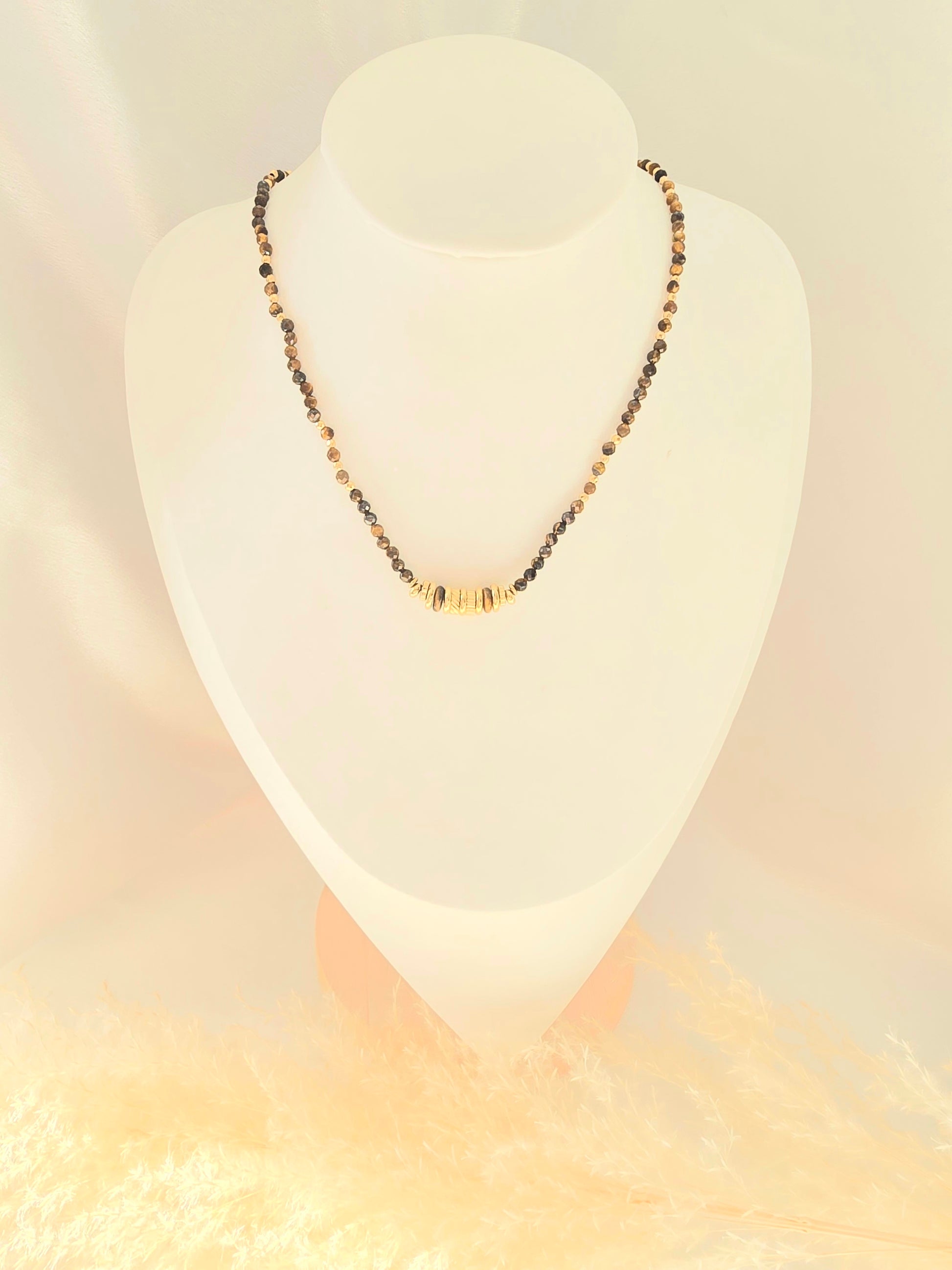 Collier Madisson - Pierres Naturelles & Acier Inoxydable | Lithothérapie Or et Ame Bijoux