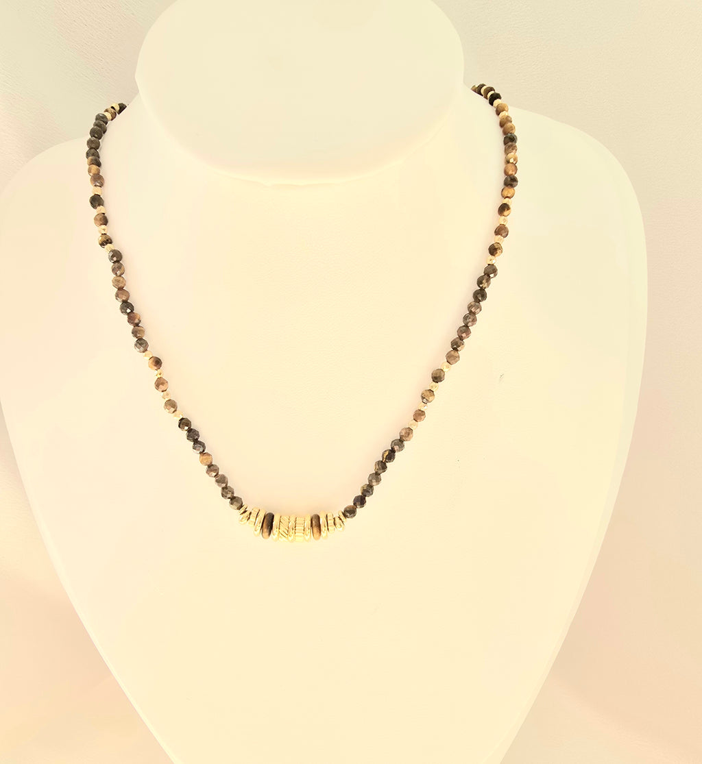 Collier Madisson - Pierres Naturelles & Acier Inoxydable | Lithothérapie Or et Ame Bijoux