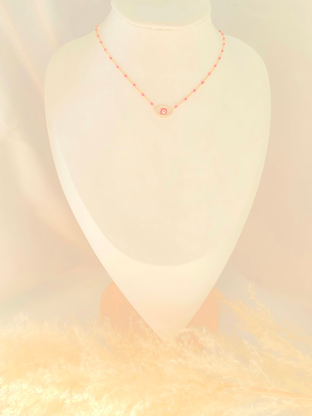 Collier JESS- Œil Tunisien Protecteur & Acier Inoxydable | Talisman Or et Ame Bijoux