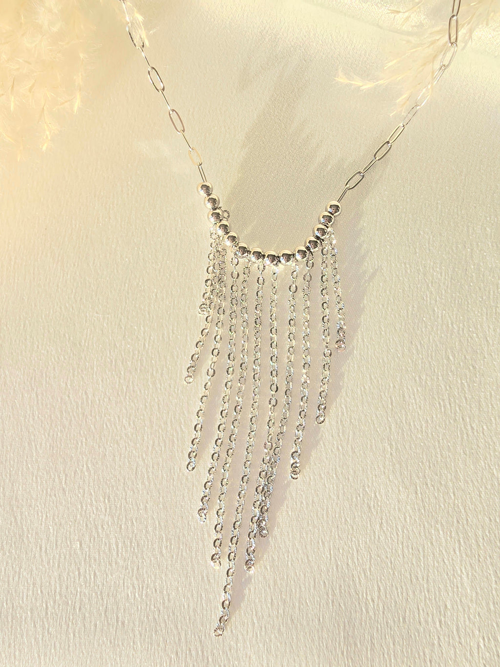 Collier Marjorie - Collier de Soirée Chaînettes & Perles Acier Inoxydable Or et Ame Bijoux