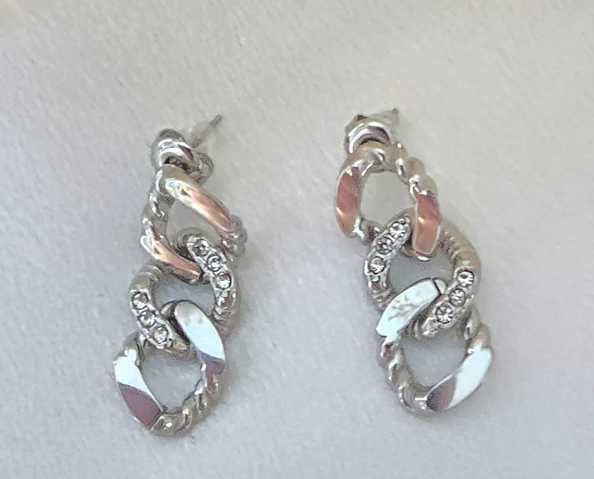 Boucles d'oreilles Cali TRiple Anneau Zirconium - Or et Ame Bijoux