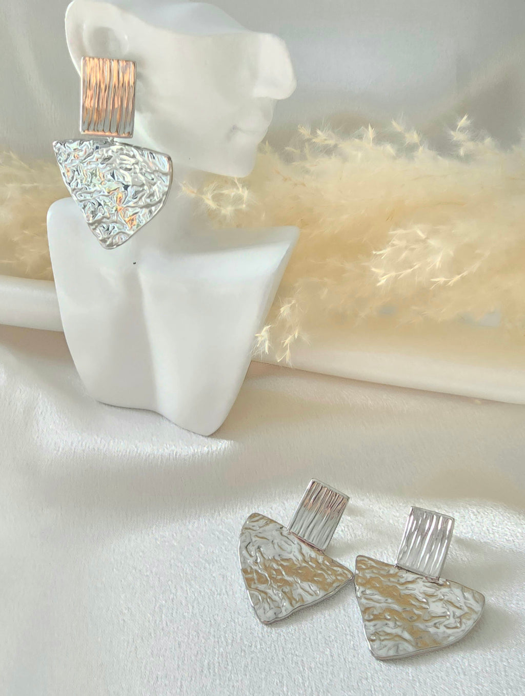 Boucles d'oreilles Jessi - Puces Géométriques Graphiques Acier Inoxydable Or et Ame Bijoux