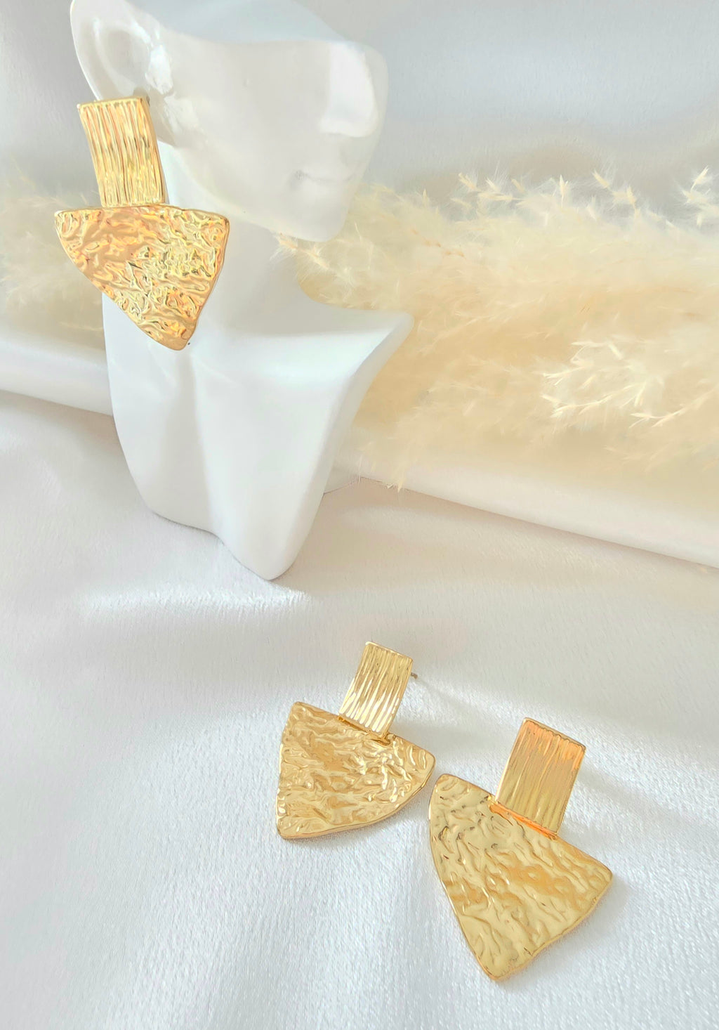 Boucles d'oreilles Jessi - Puces Géométriques Graphiques Acier Inoxydable Or et Ame Bijoux