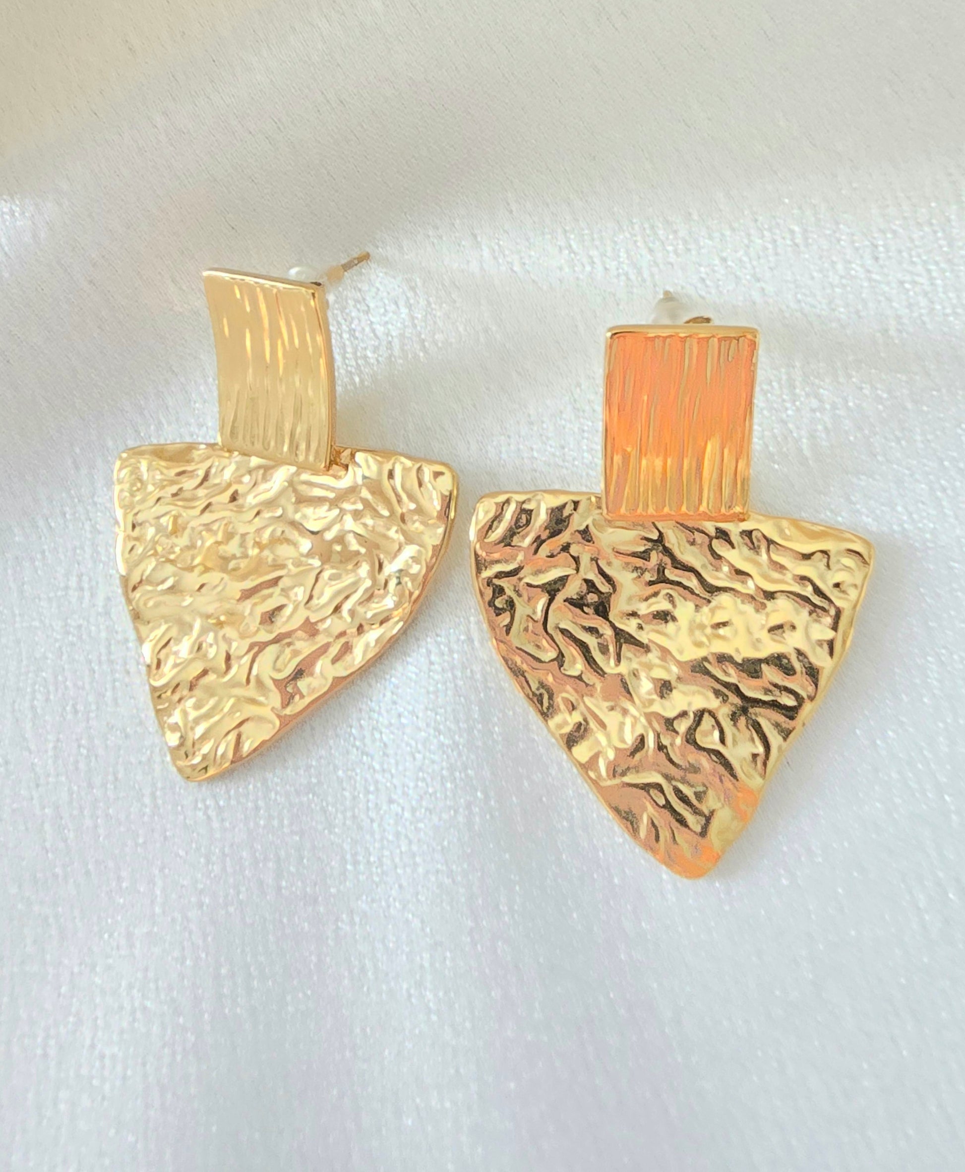 Boucles d'oreilles Jessi - Puces Géométriques Graphiques Acier Inoxydable Or et Ame Bijoux