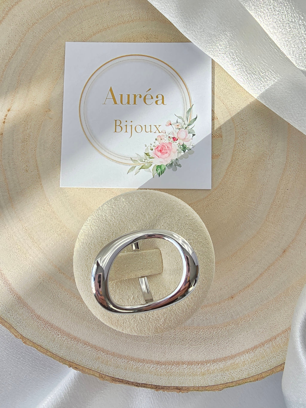 Bague AZIA Large Minimaliste - Anneau Acier Inoxydable doré ou argenté | Or et Ame Bijoux