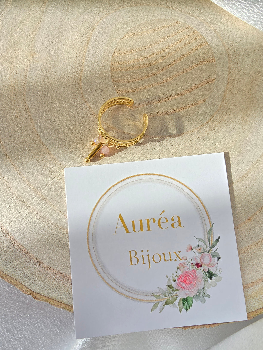 Bague MAE  Triple Rang Pierre & Cristal - Bijou Bohème | Or et Ame Bijoux