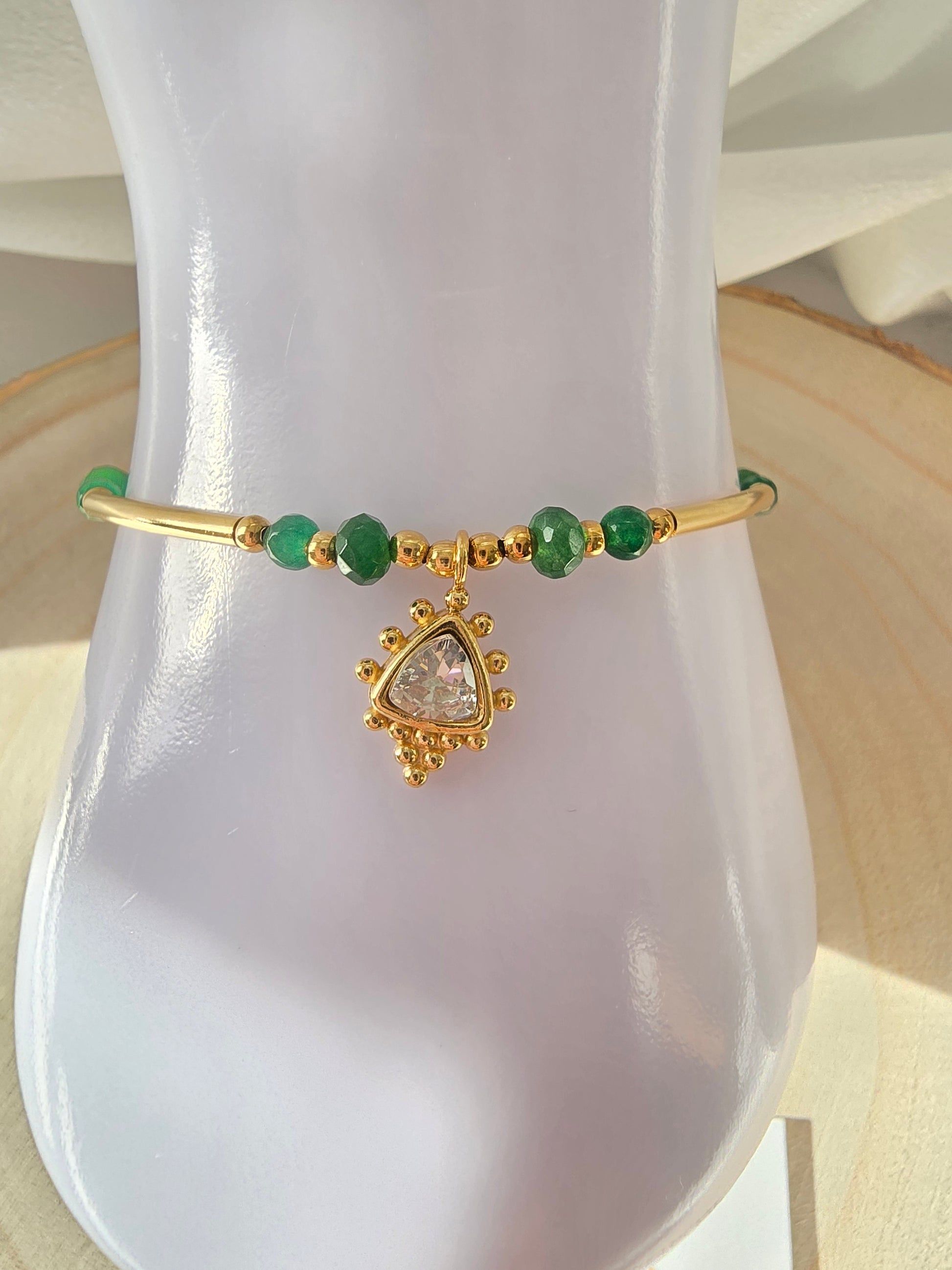 Bracelet NANCY - Ethnique Doré Pierres Naturelles  | Or et Ame Bijoux