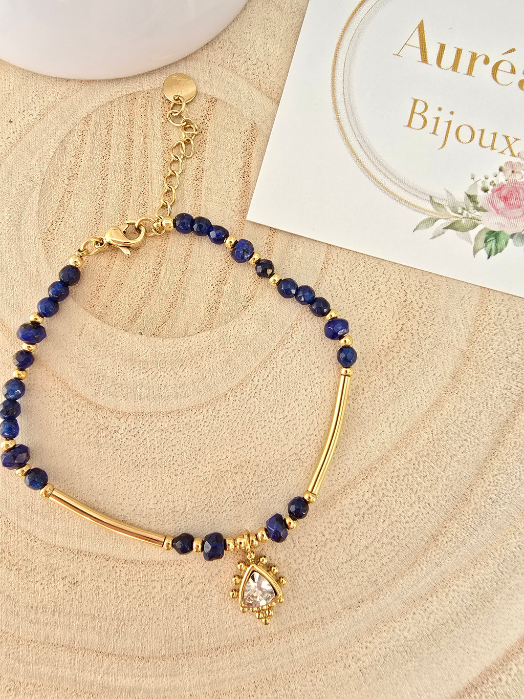 Bracelet NANCY - Ethnique Doré Pierres Naturelles  | Or et Ame Bijoux