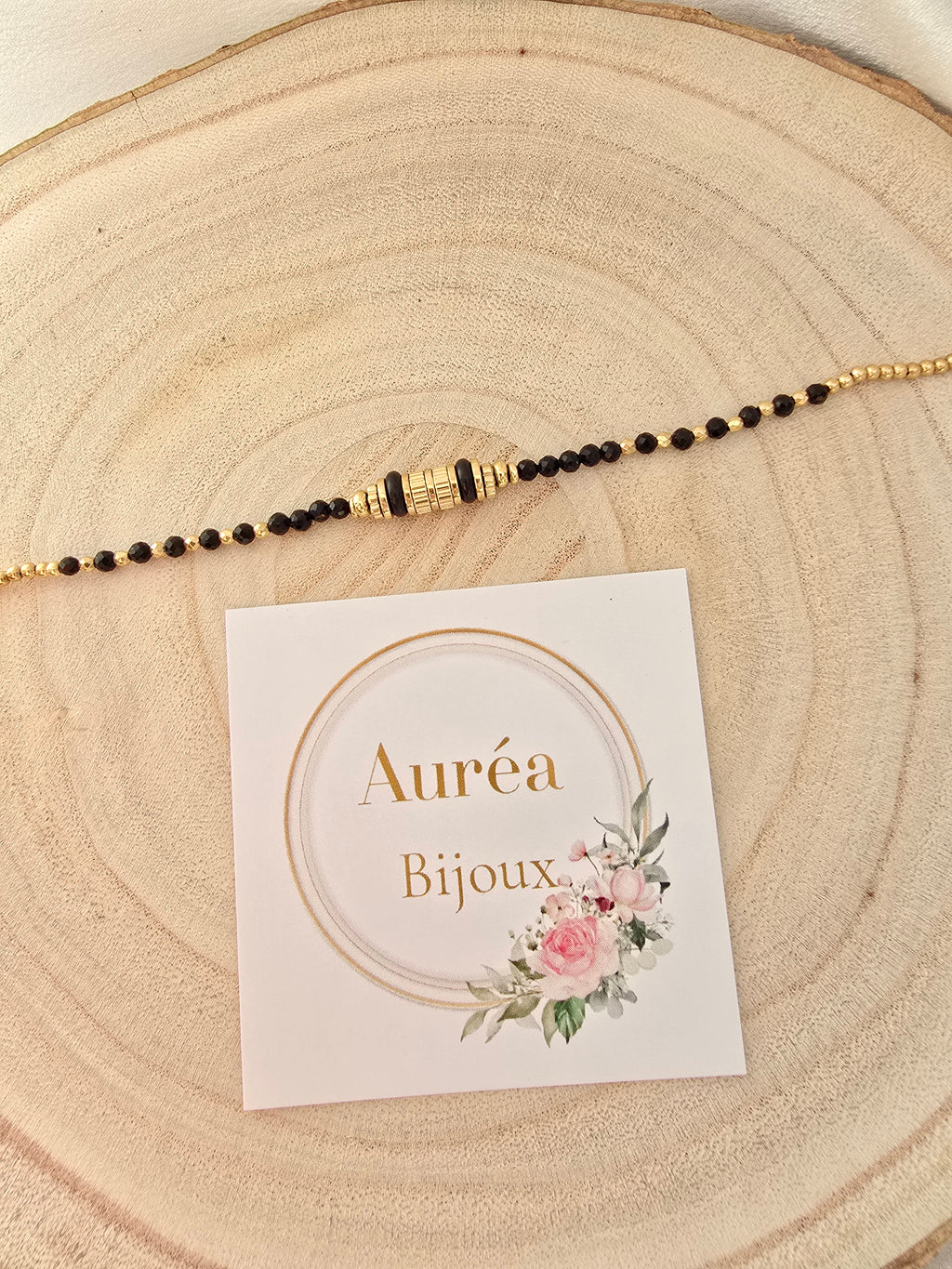 Bracelet RITA  Chaîne Serpent Pierre Naturelle Tourmaline | Or et Ame Bijoux