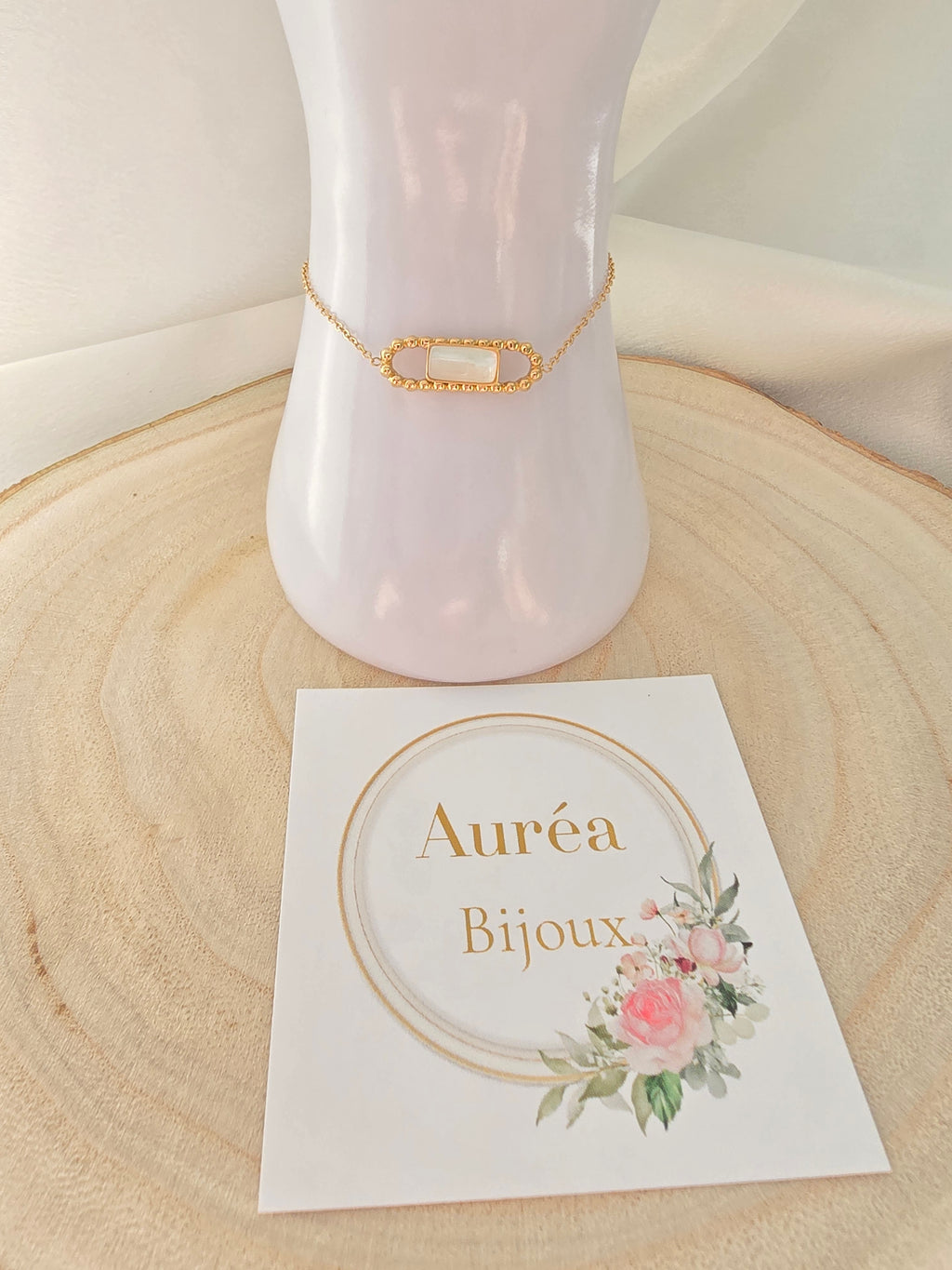 Bracelet ELSA - Chaine fine - Perles Naturelles de Nacre | Or et Ame Bijoux