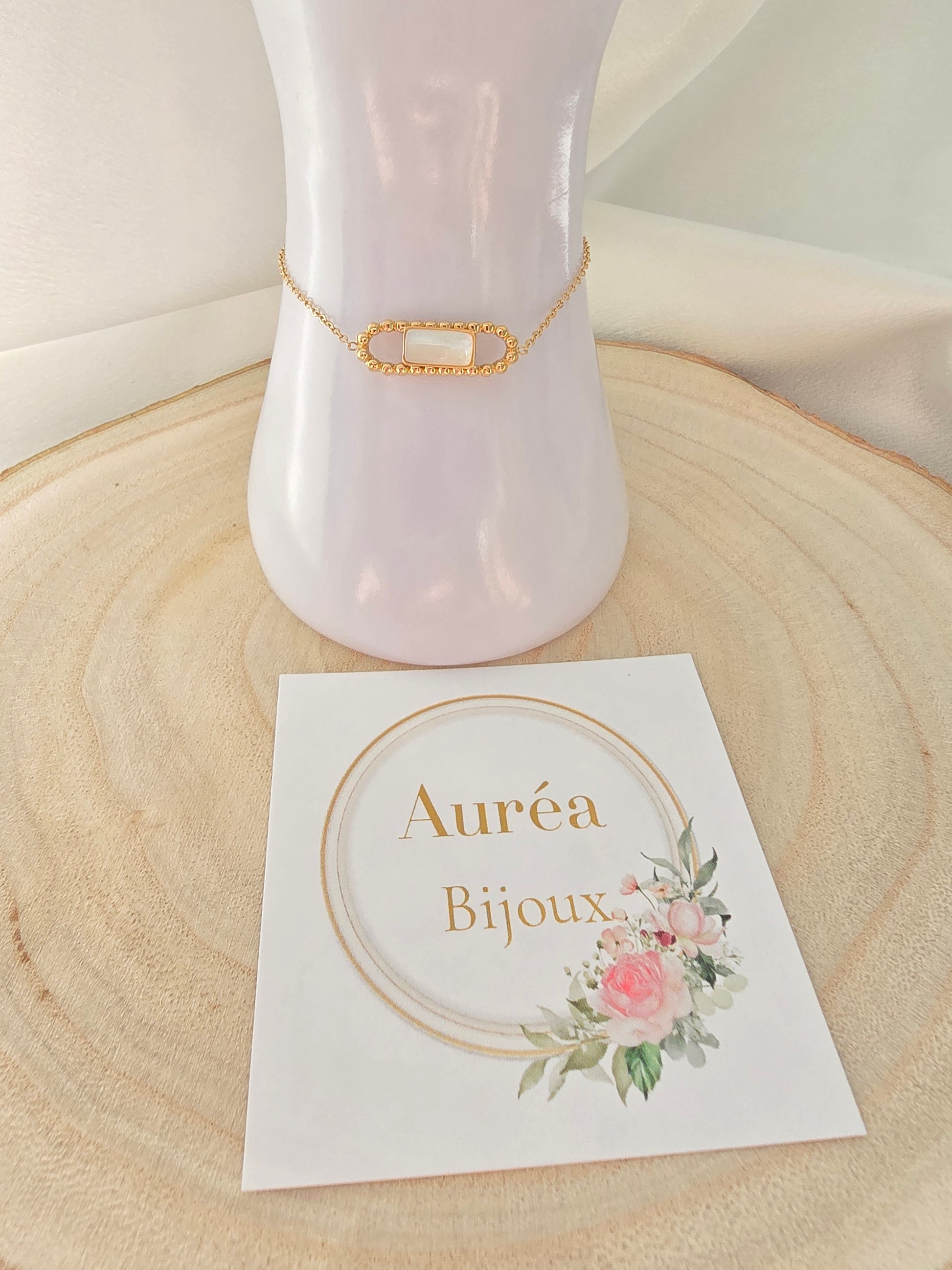 Bracelet ELSA - Chaine fine - Perles Naturelles de Nacre | Or et Ame Bijoux