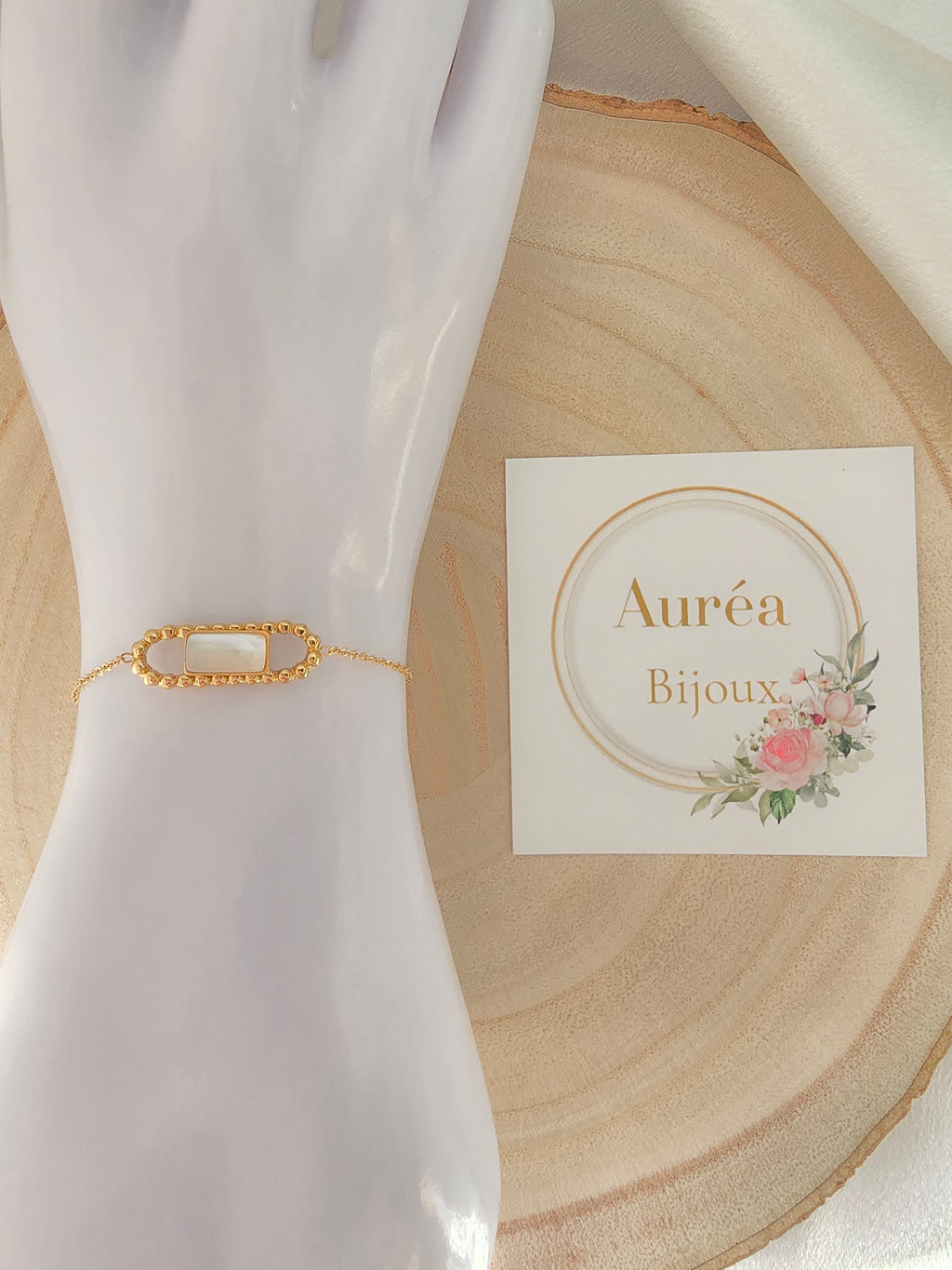 Bracelet ELSA - Chaine fine - Perles Naturelles de Nacre | Or et Ame Bijoux